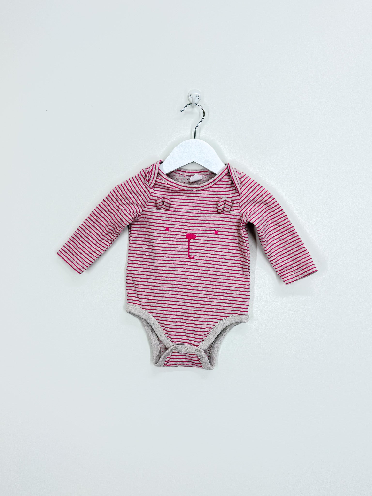 Gap bear stripe bodysuit (3-6m)