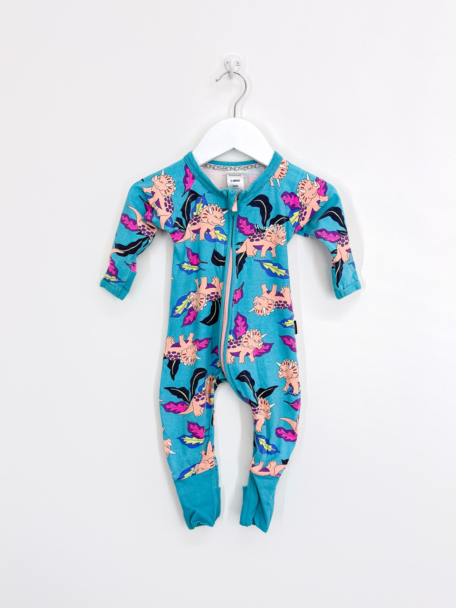 Bonds wondersuit - triceratops (3-6m)