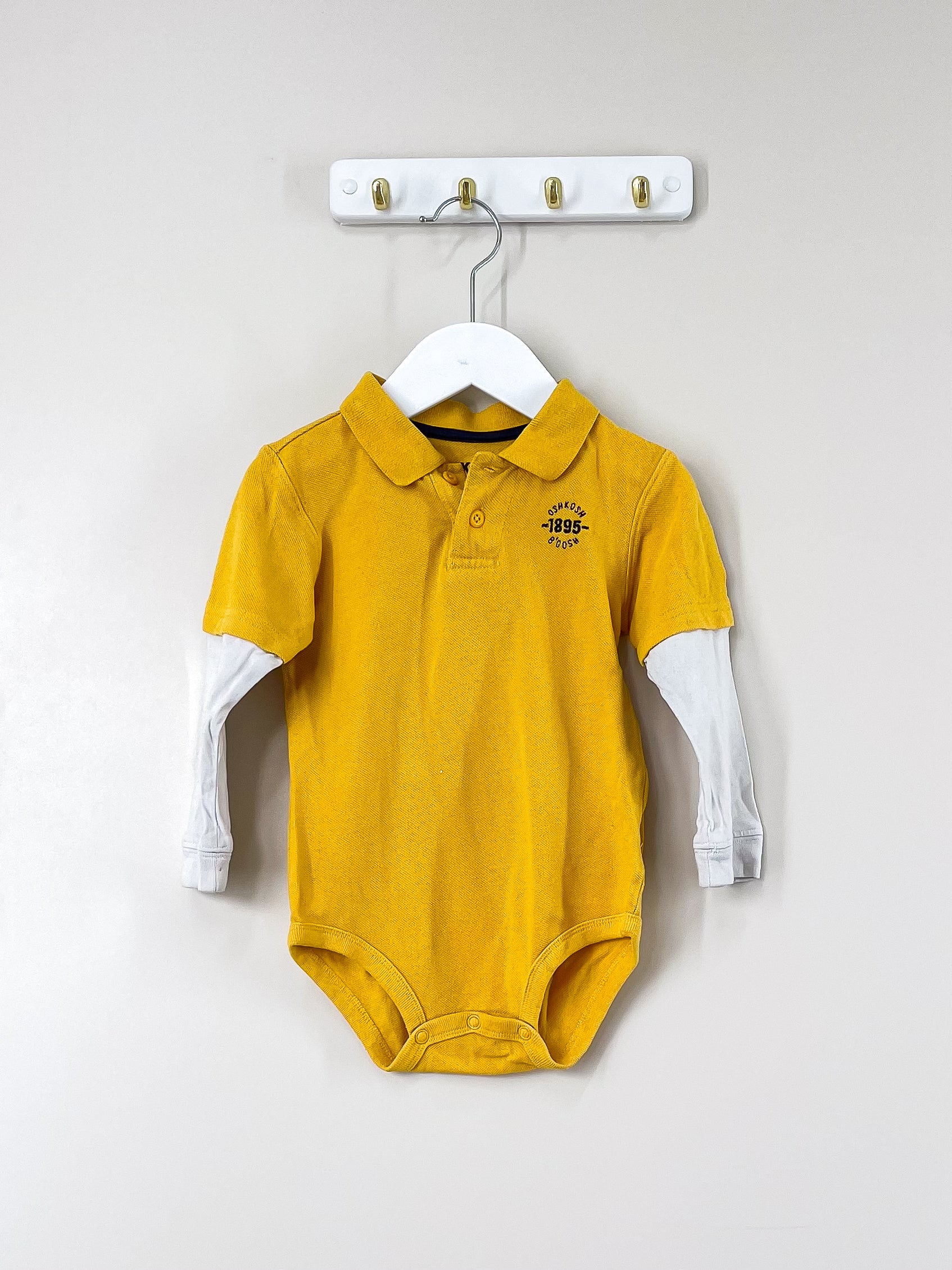 OshKosh long sleeve polo bodysuit (24m)