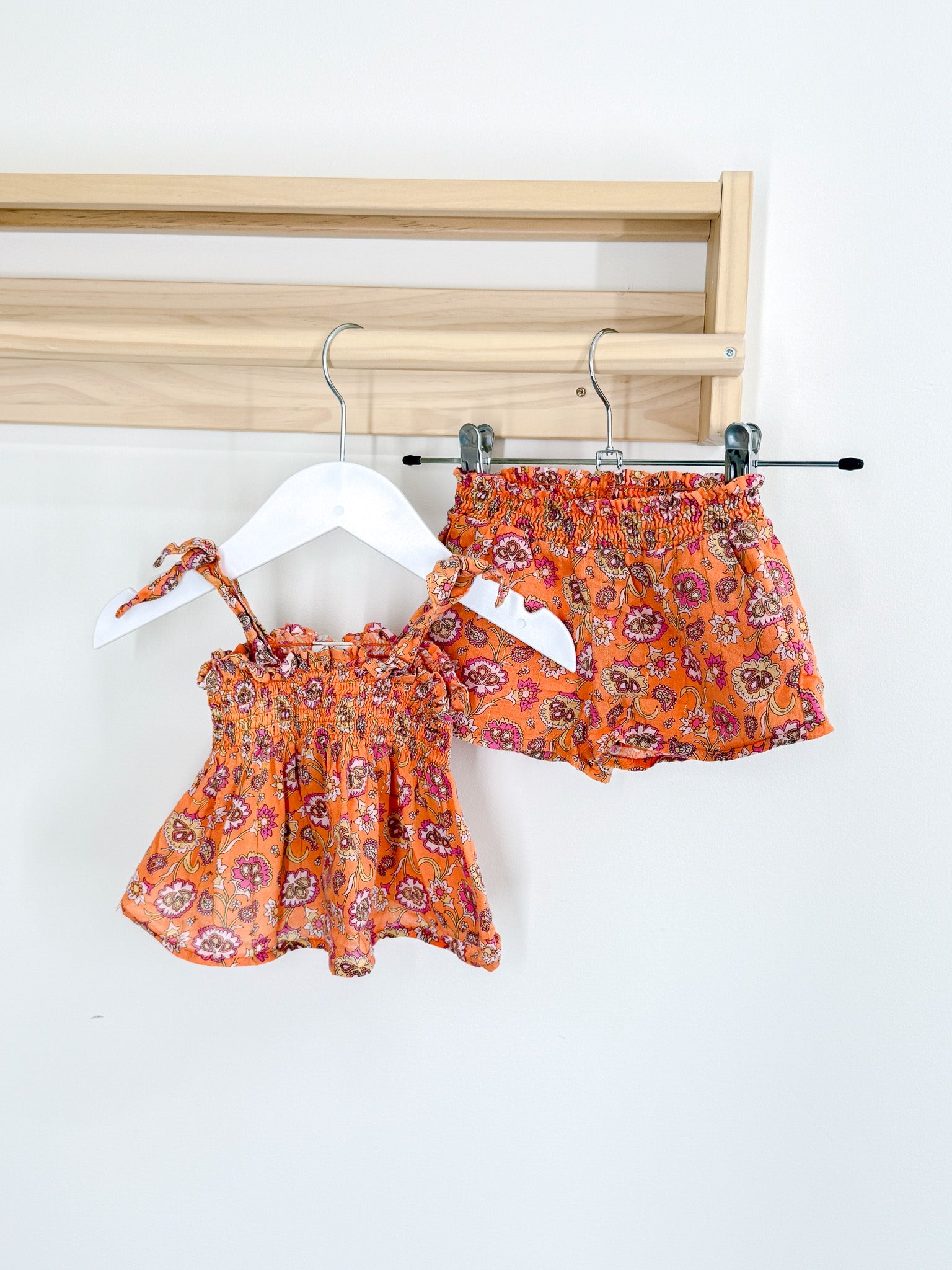 Seed orange paisley set (3-6m)