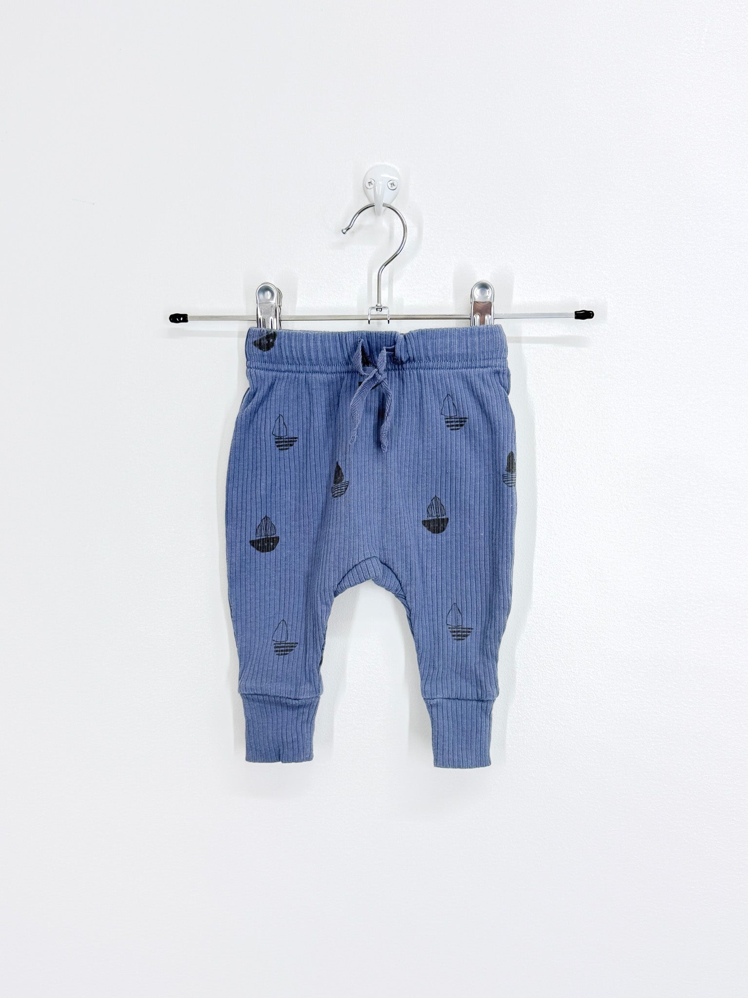 Wilson & Frenchy organic rib leggings - sail boats (0-3m)