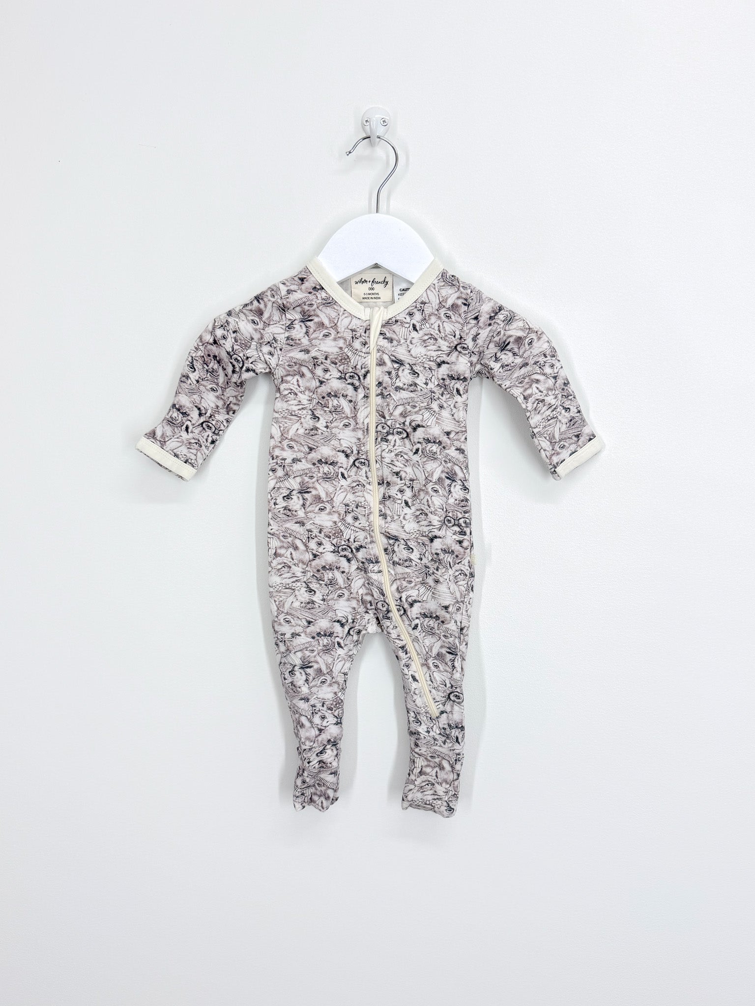 Wilson & Frenchy Wilson & Frenchy organic zipsuit - forest animals (0-3m)