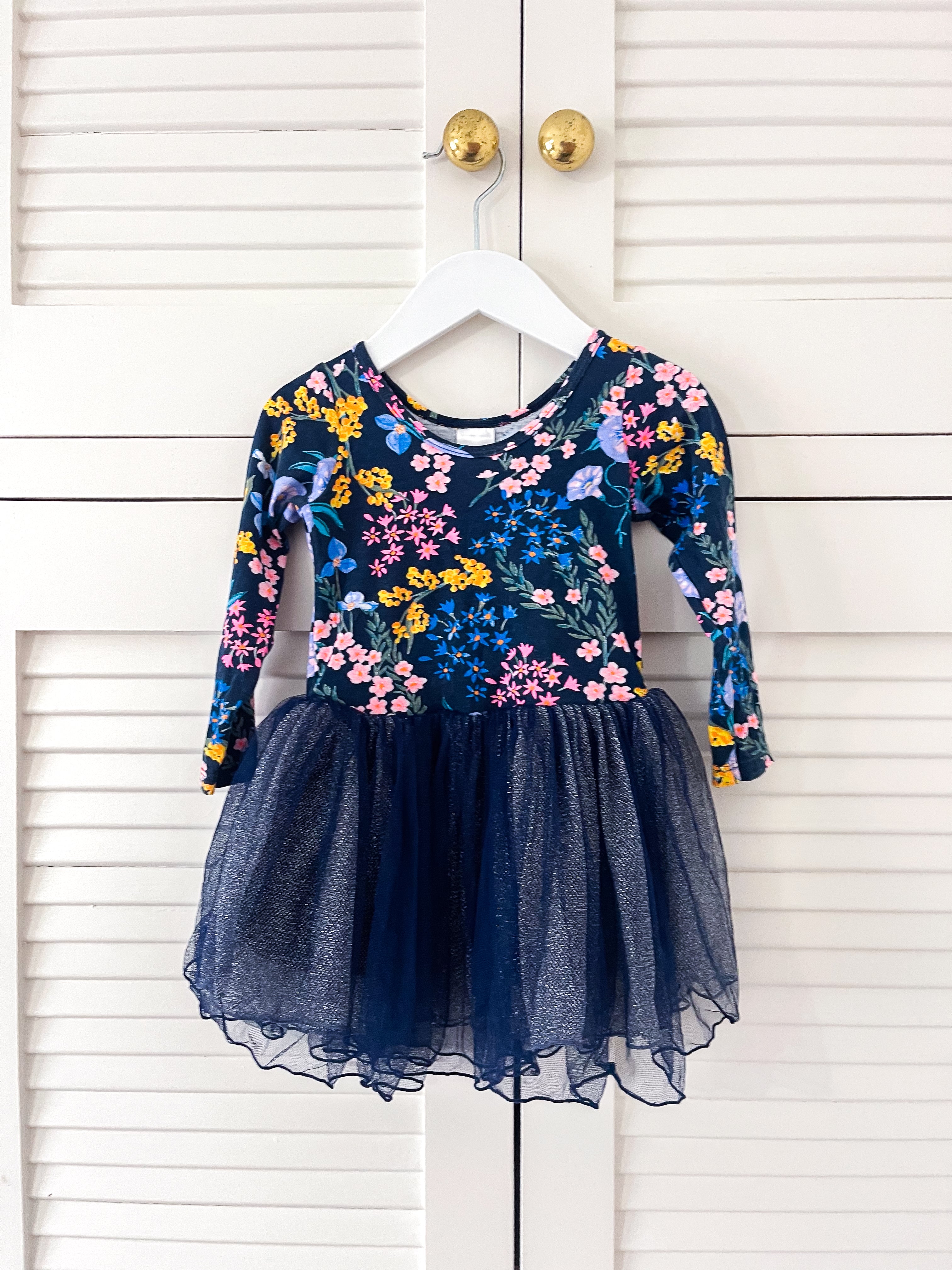 Bonds navy floral tutu dress (18-24m)
