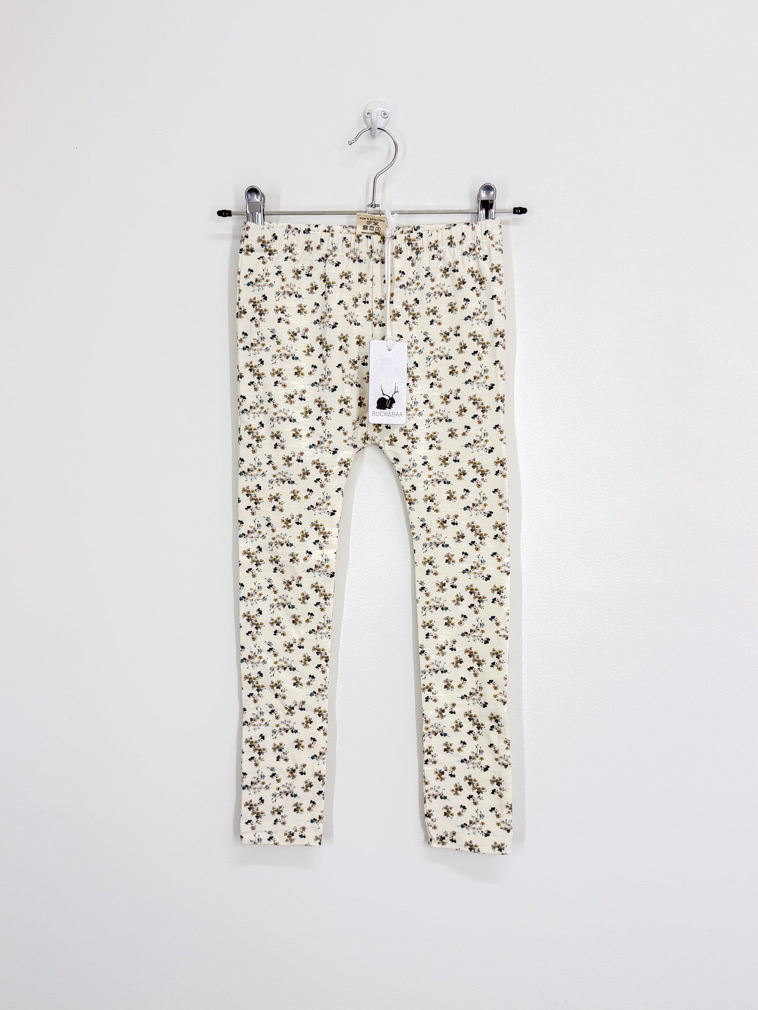 BNWT Buck & Baa organic floral leggings (4y)