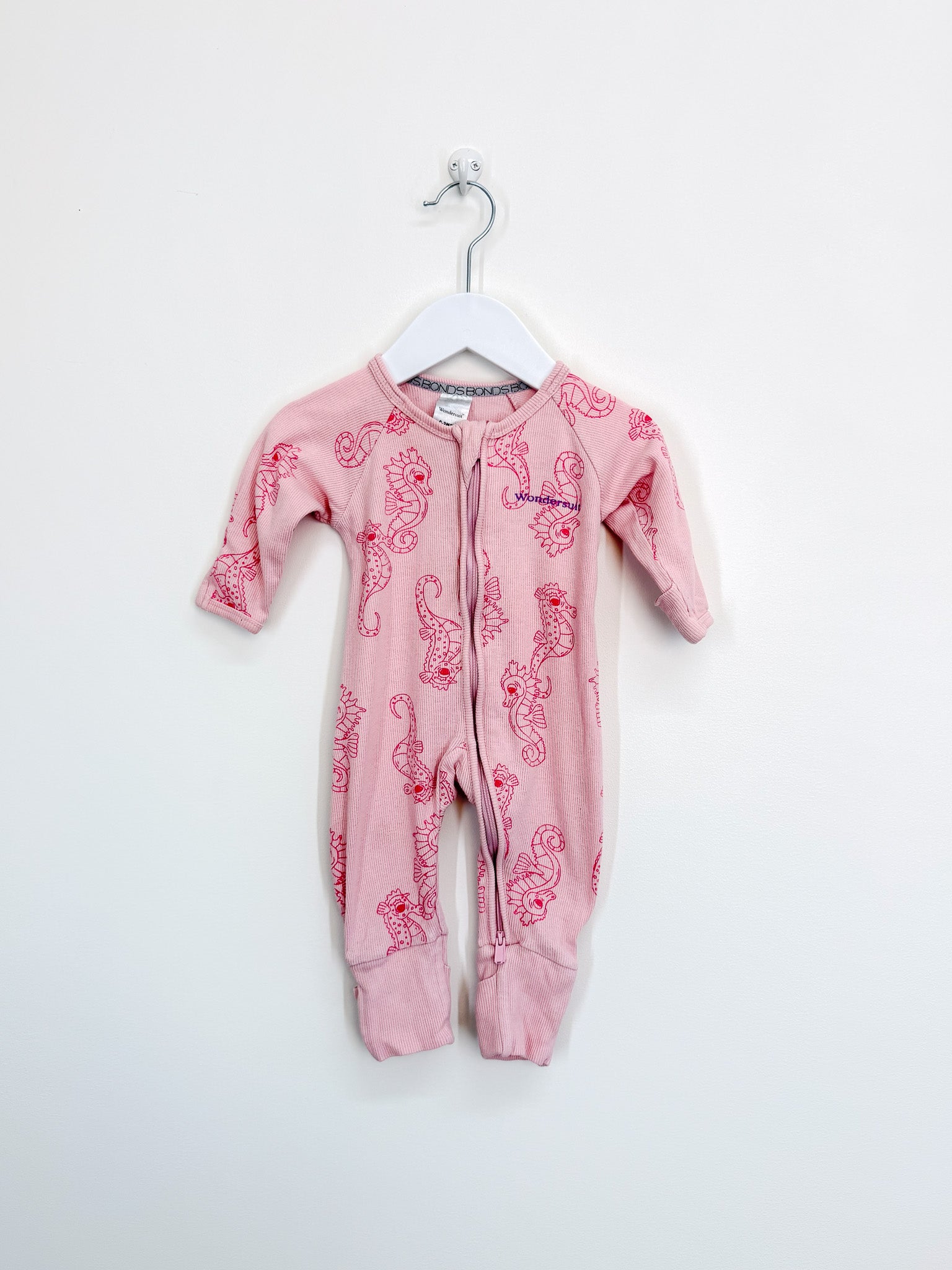 Bonds rib wondersuit - seahorse (0-3m)