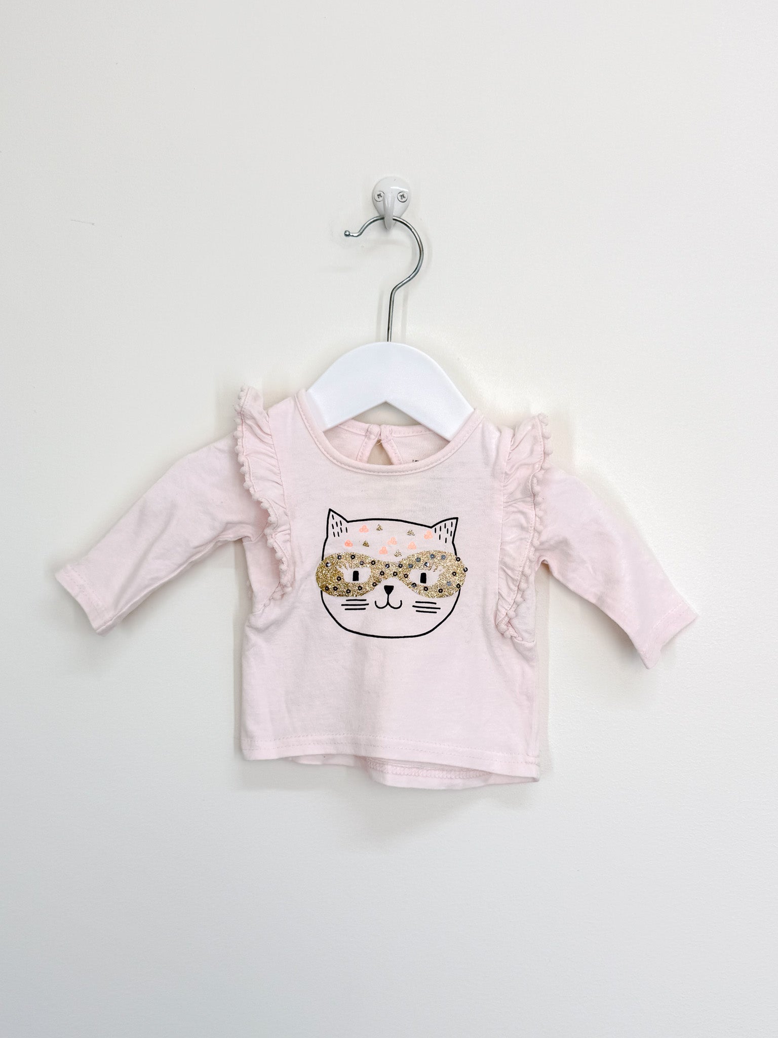 Cotton On Kids super cat long sleeve tee (newborn)