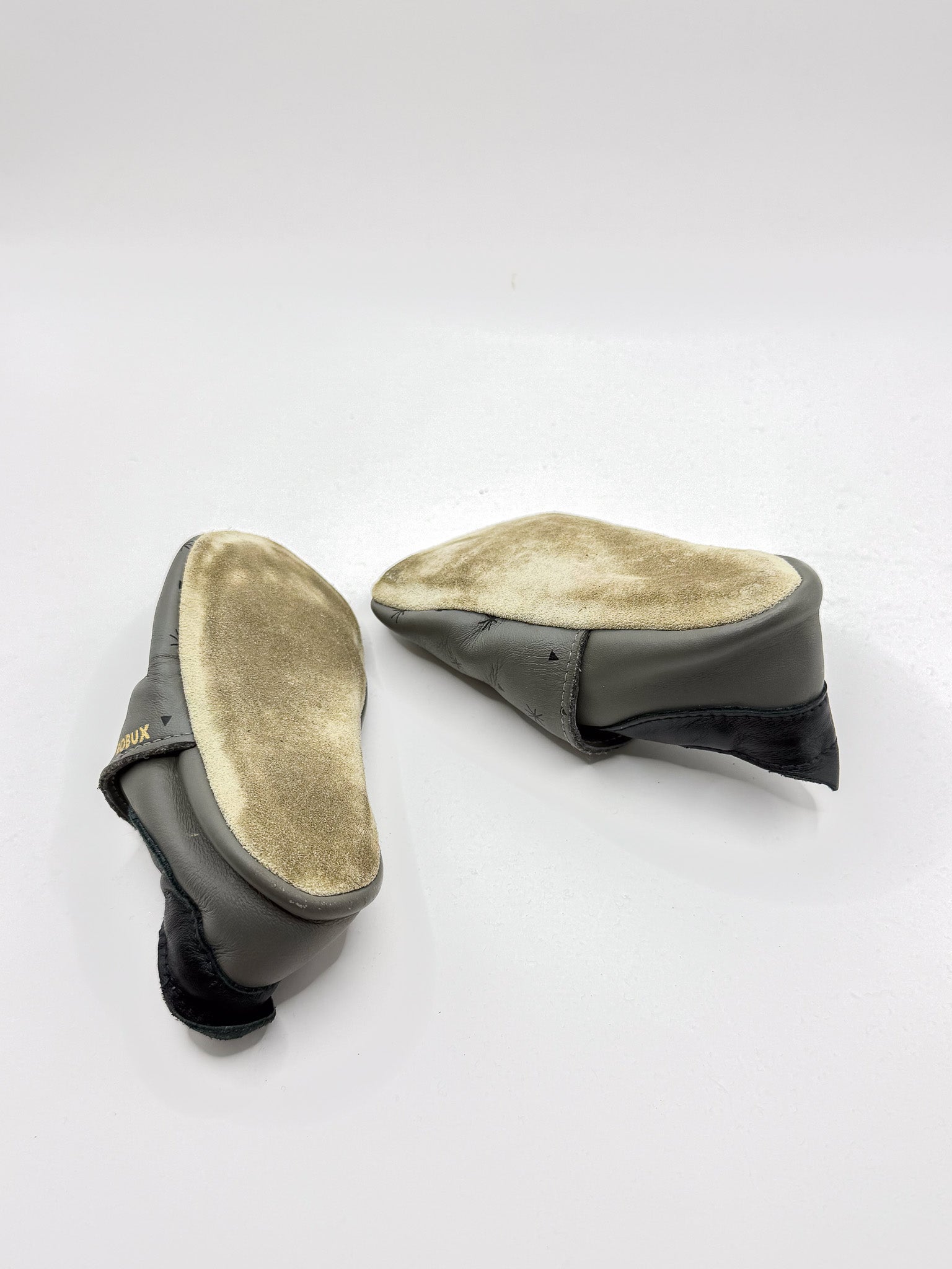 Bobux grey soft sole slip ons (18-19EU)