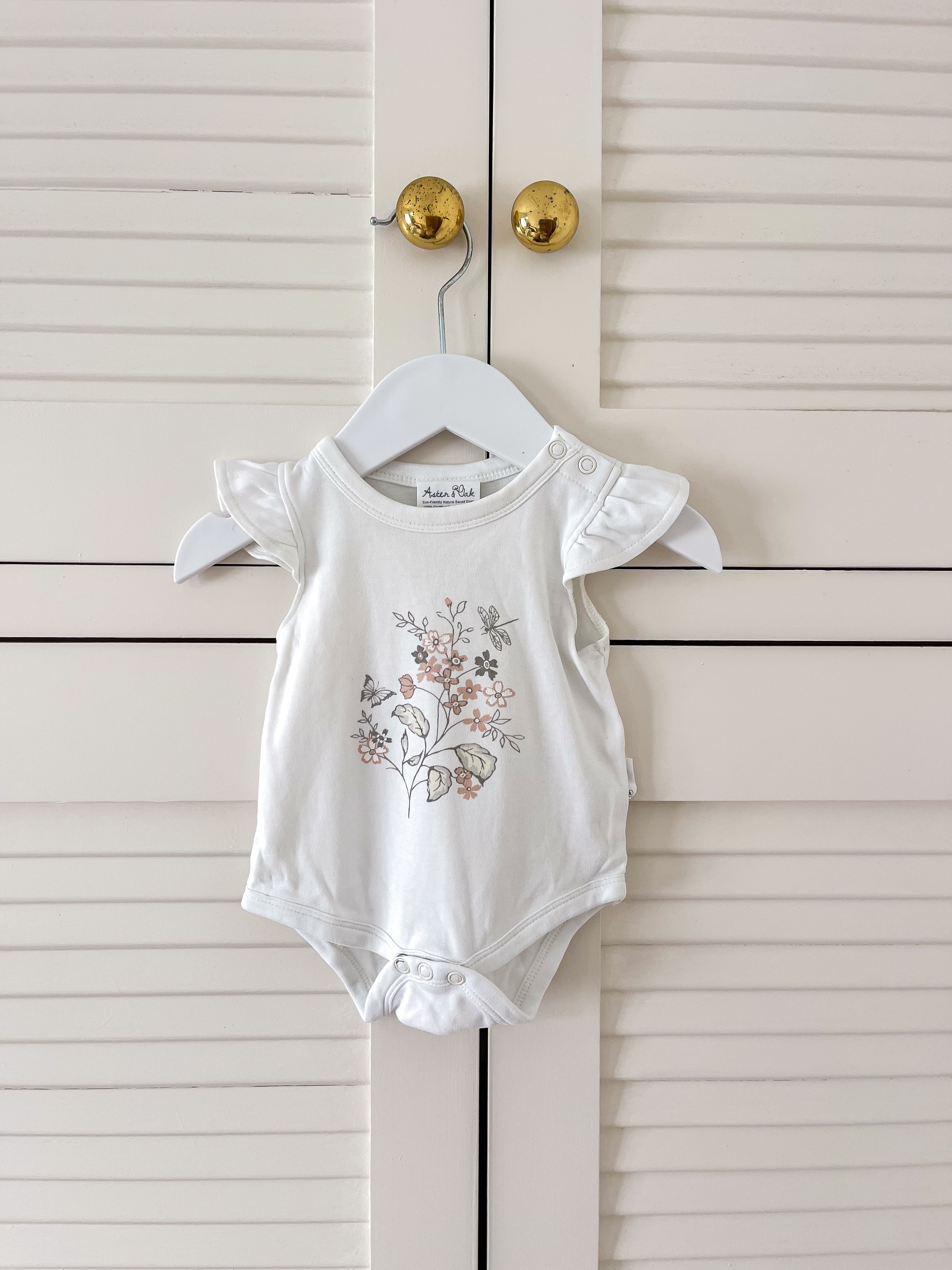 Aster & Oak organic floral bodysuit (0-3m)