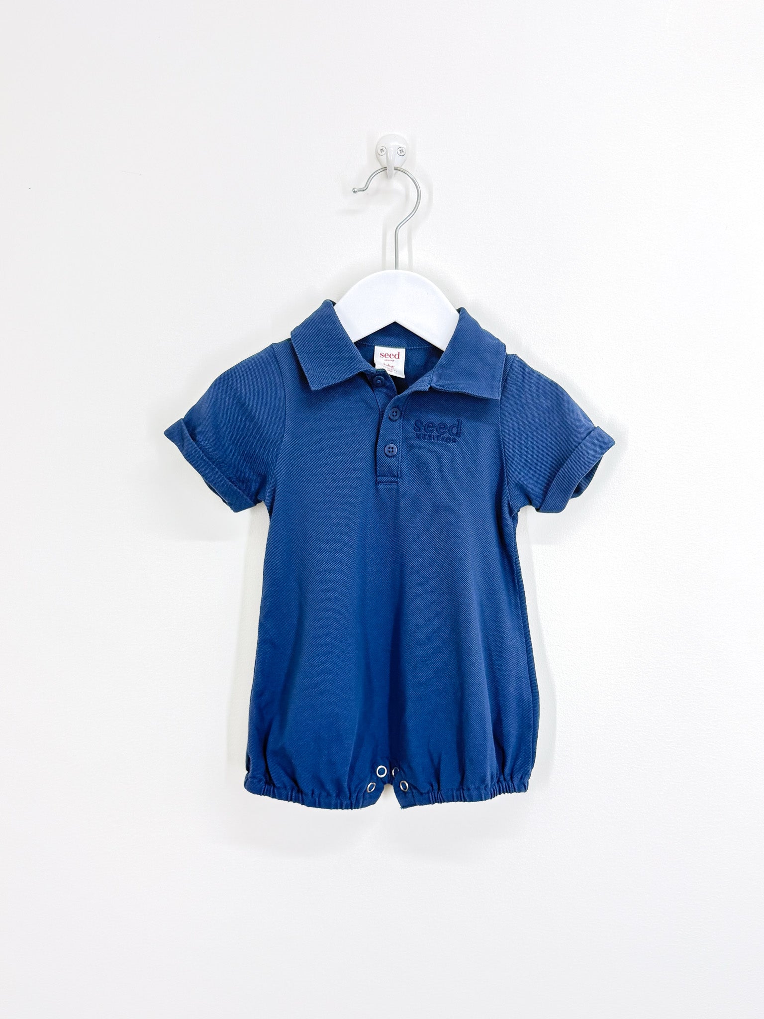 Seed Heritage core logo romper (0-3m)