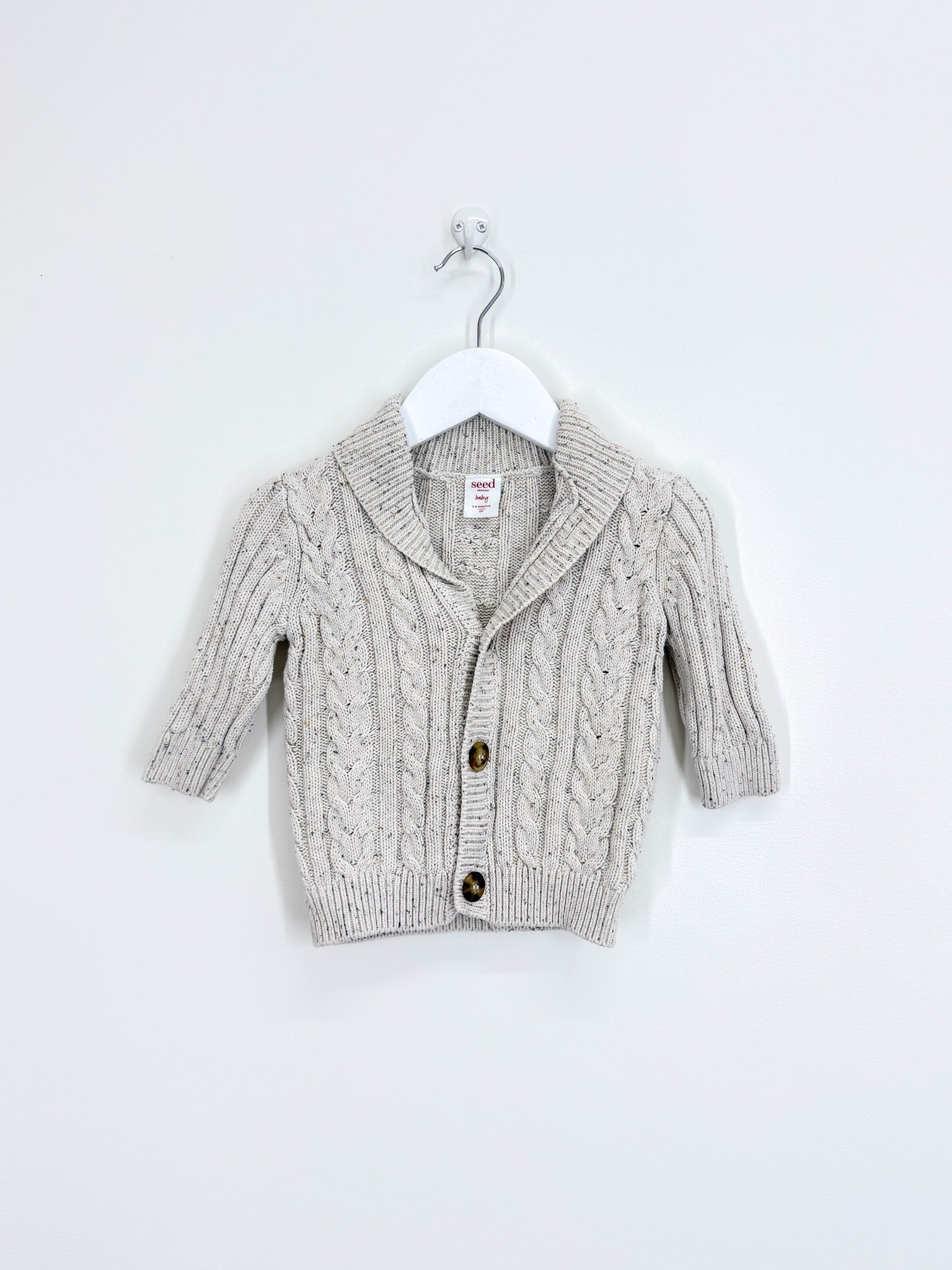 Seed Heritage cable knit cardigan (3-6m)
