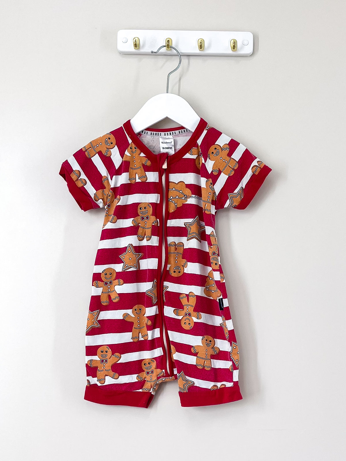 🎄 Bonds wondersuit - gingerbread (3-6m)