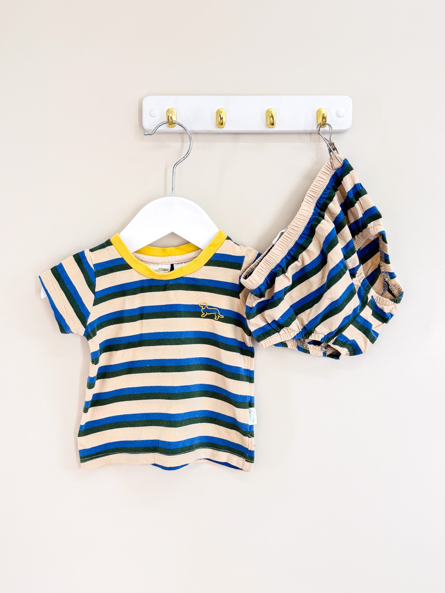 Peter Alexander striped PJ set (0-3m)