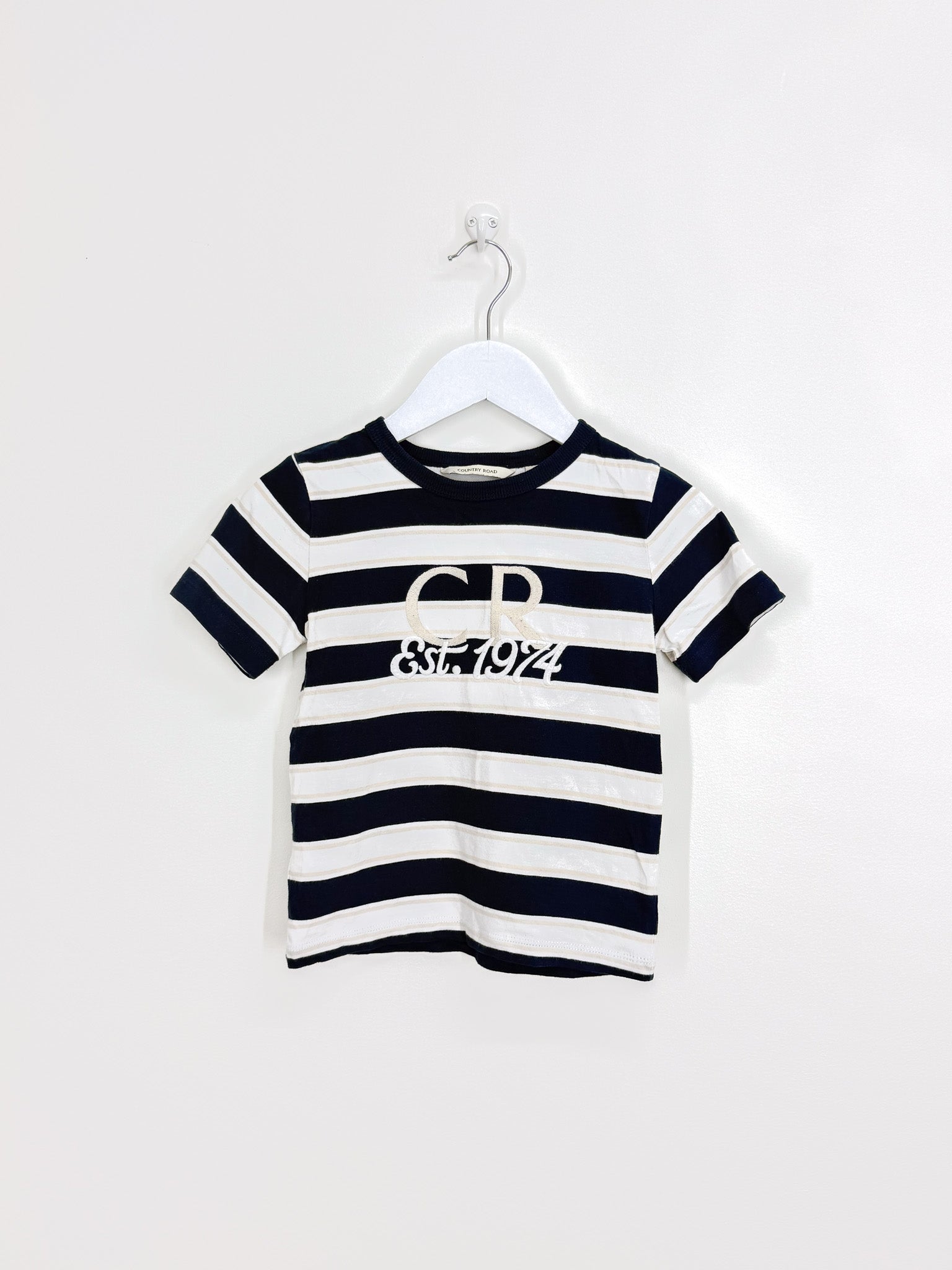 Country Road CR est. 1974 stripe tee (3y)