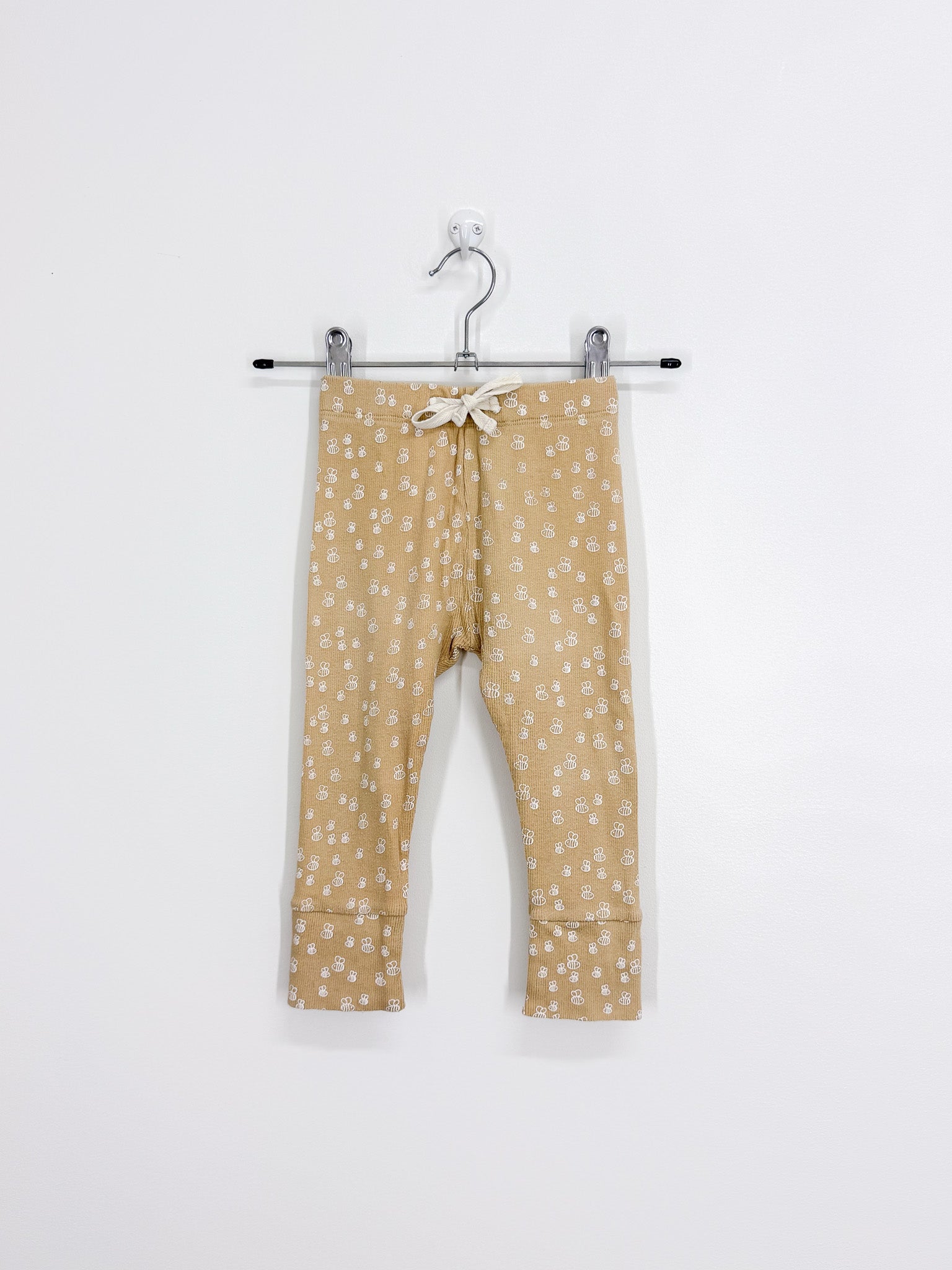 Hux organic ribbed leggings - bees (2y)