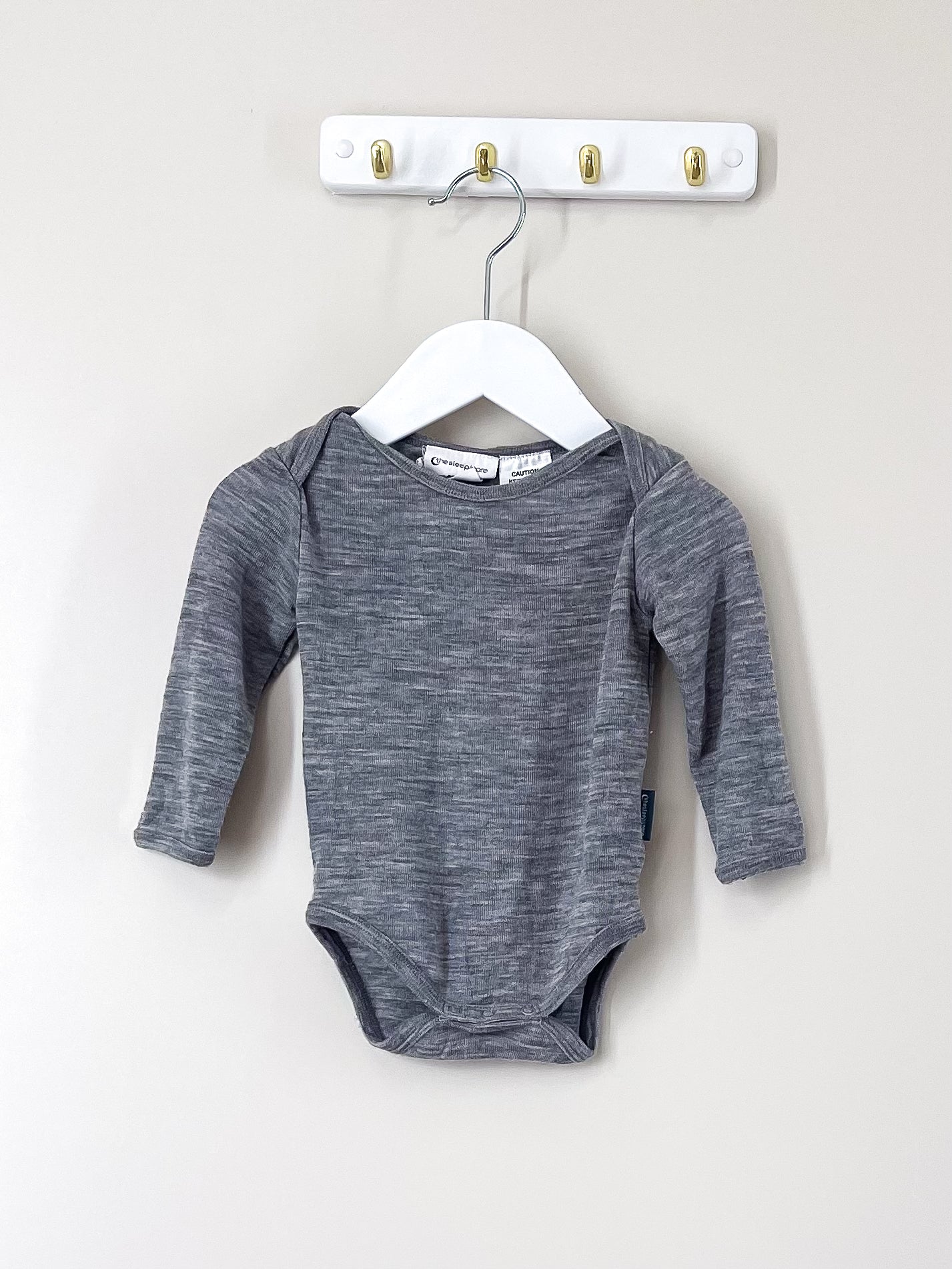 The Sleep Store merino bodysuit - grey (2y)