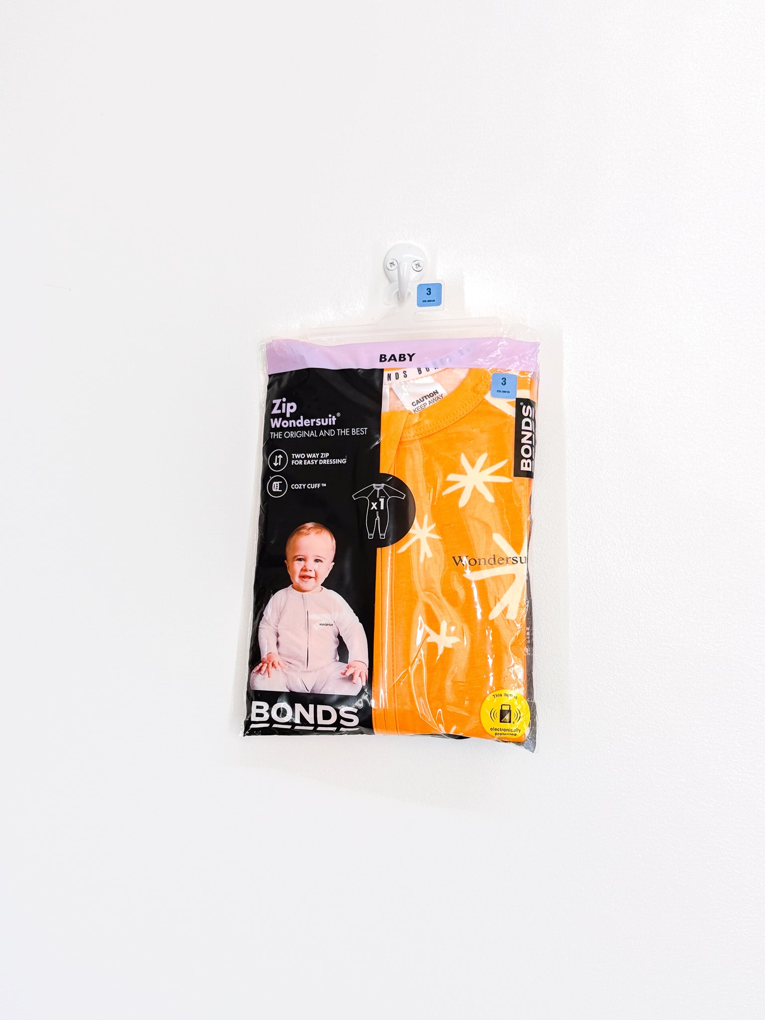 BNWT Bonds wondersuit - orange stars (3y)