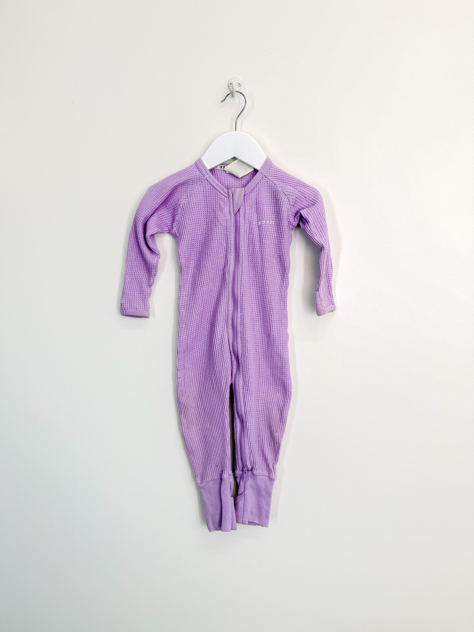 Bonds re-loved waffle wondersuit - lilac (6-12m)
