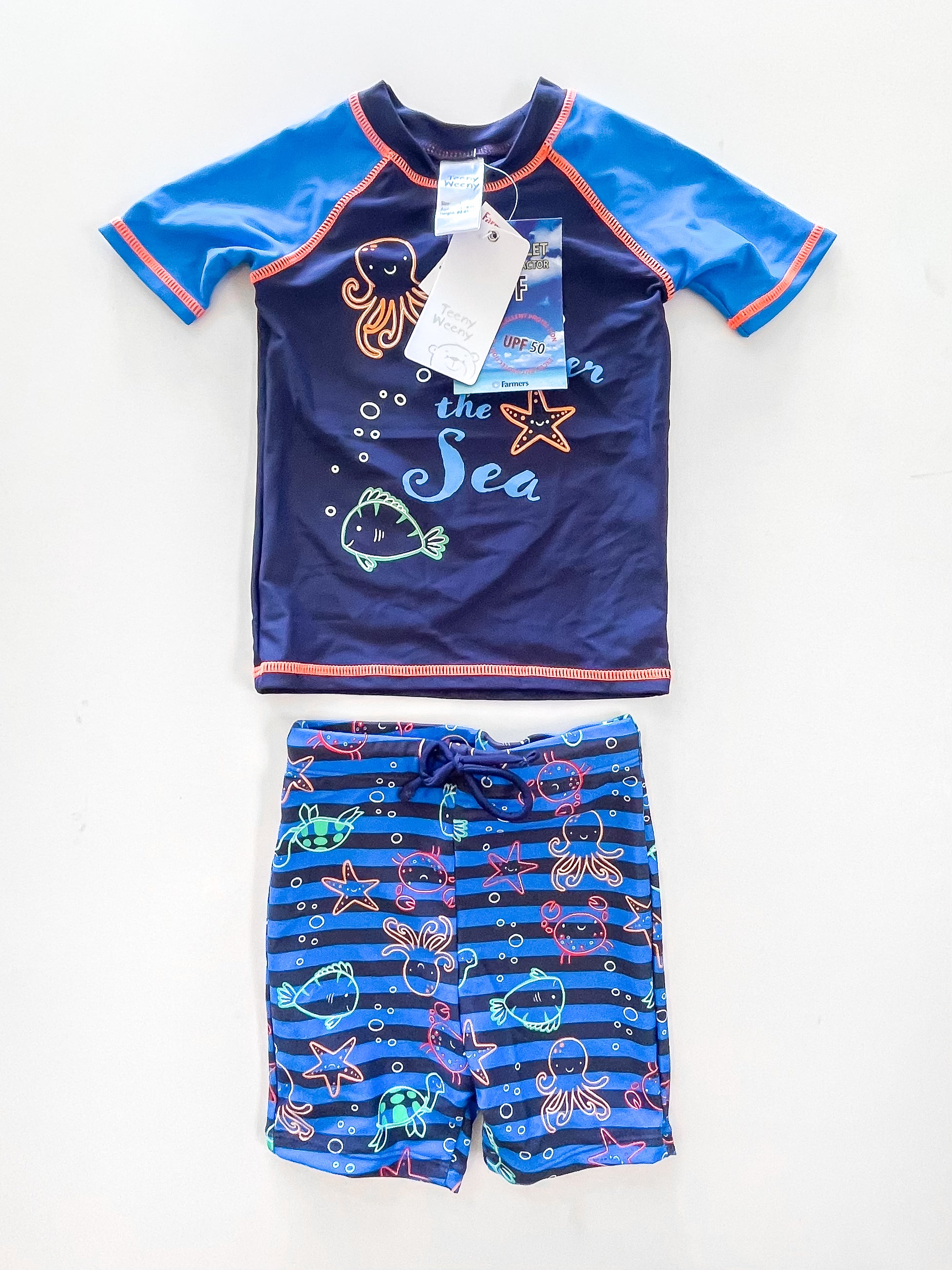 BNWT Teeny Weeny swim set (12-18m)