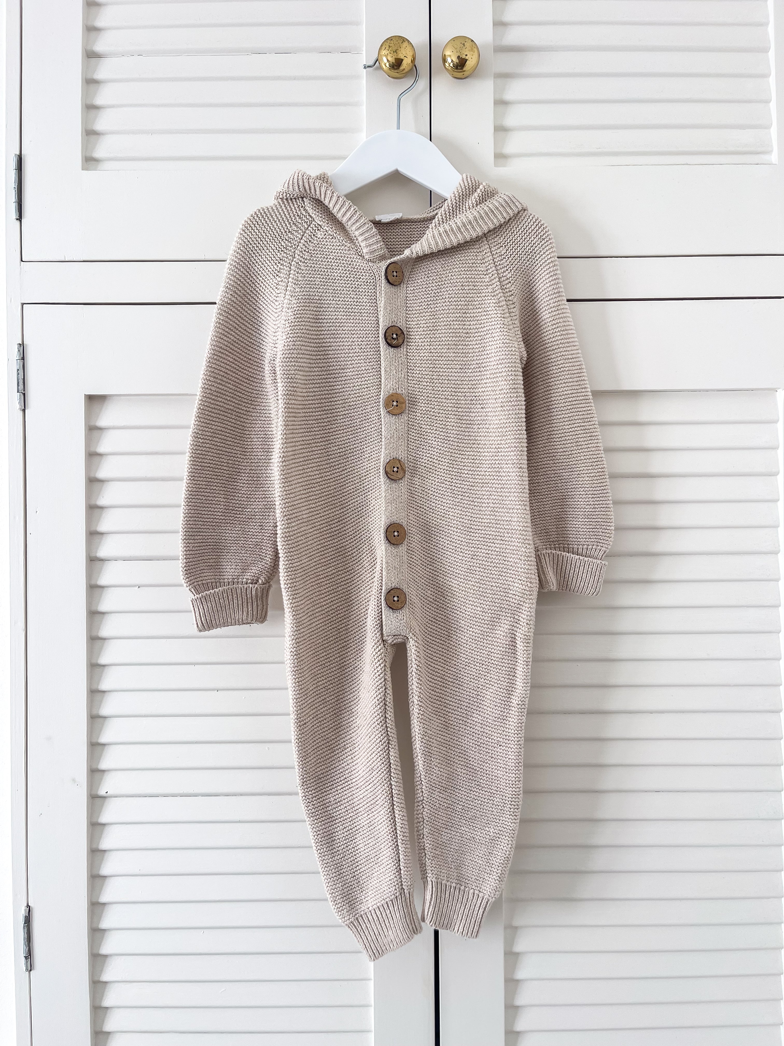 Jamie Kay jack knit playsuit - oatmeal marle (2y)
