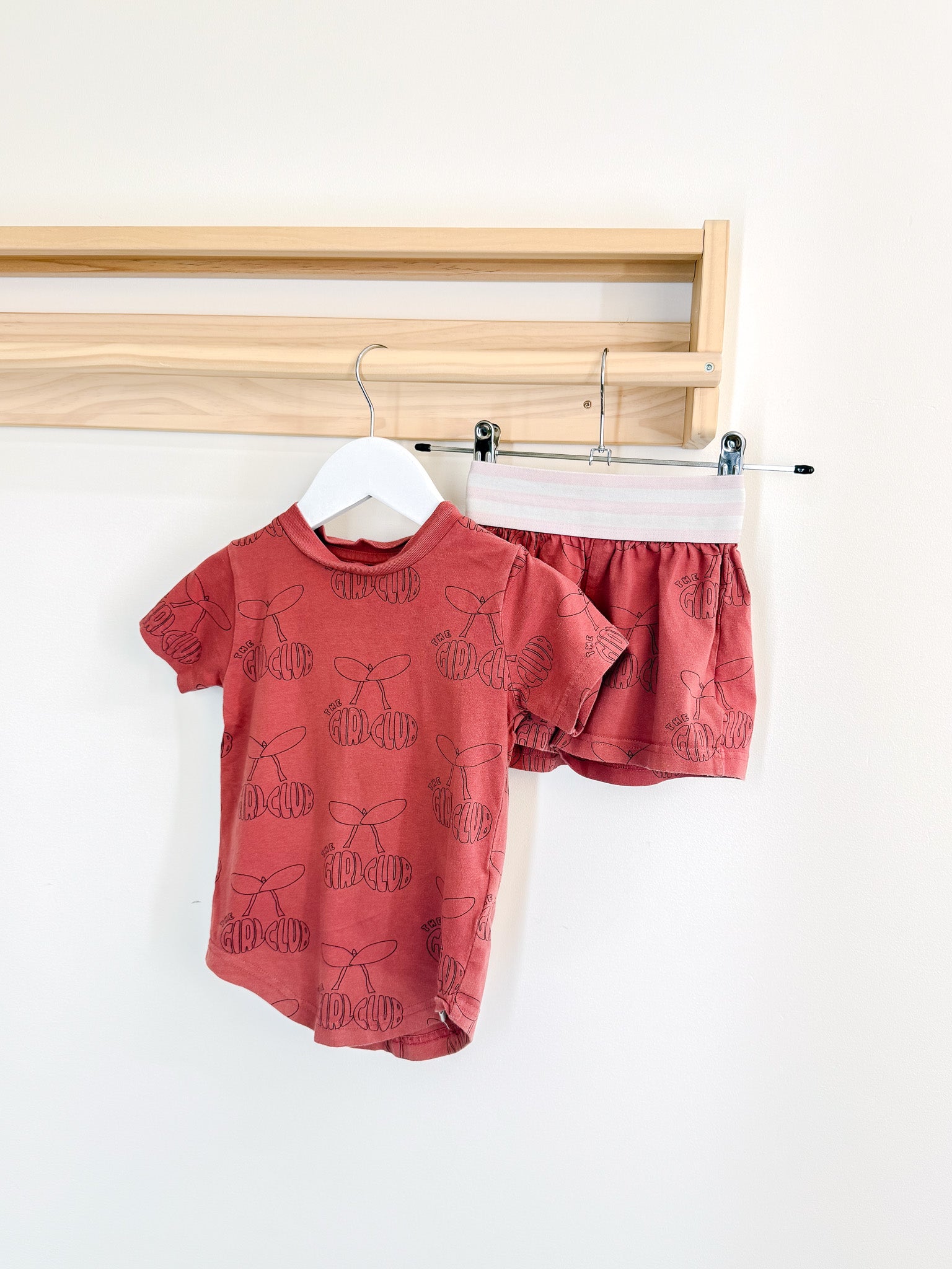 The Girl Club cherry repeat PJ set (2y)