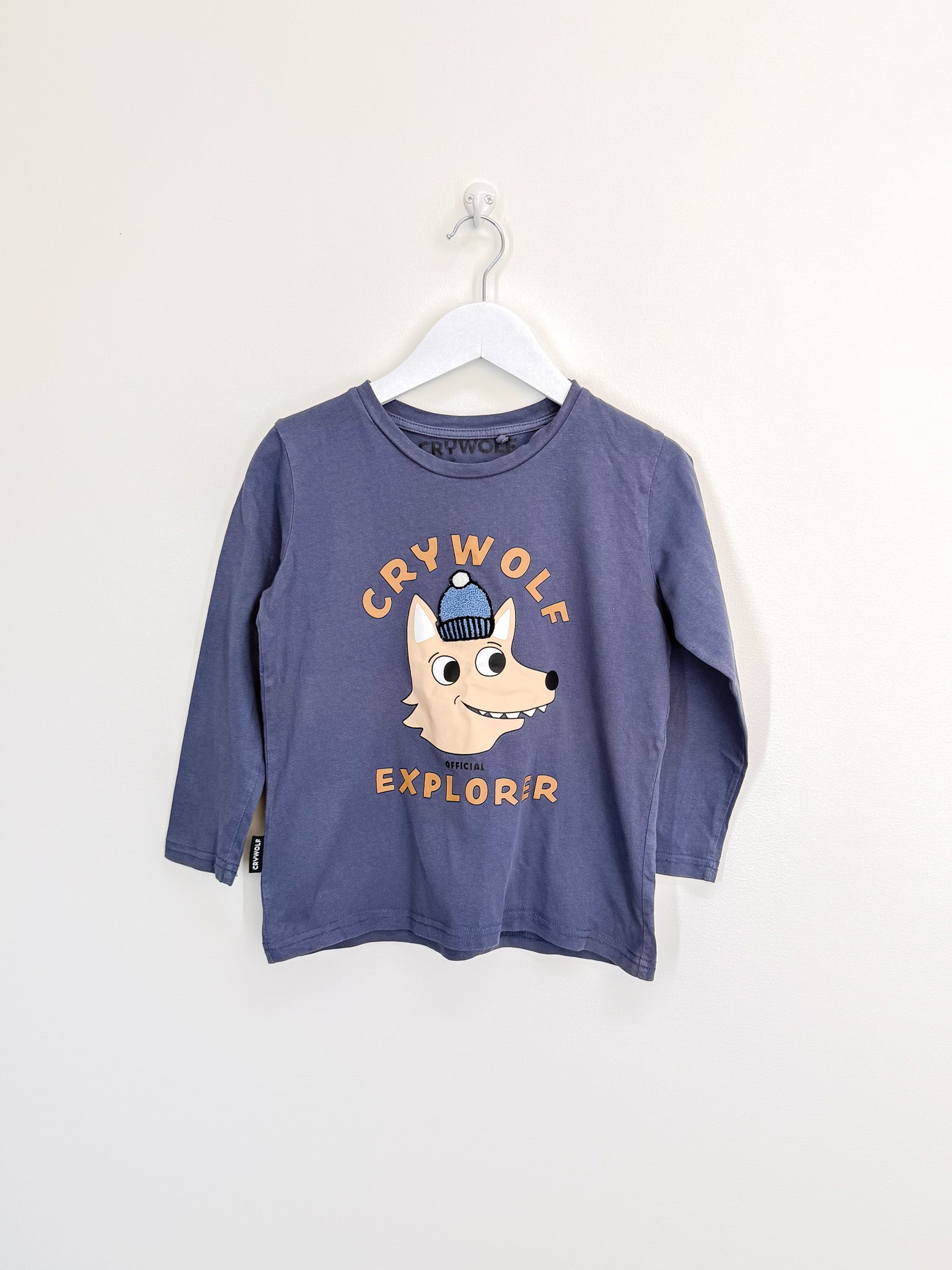 Cry Wolf long sleeve indigo explorer tee (7y)