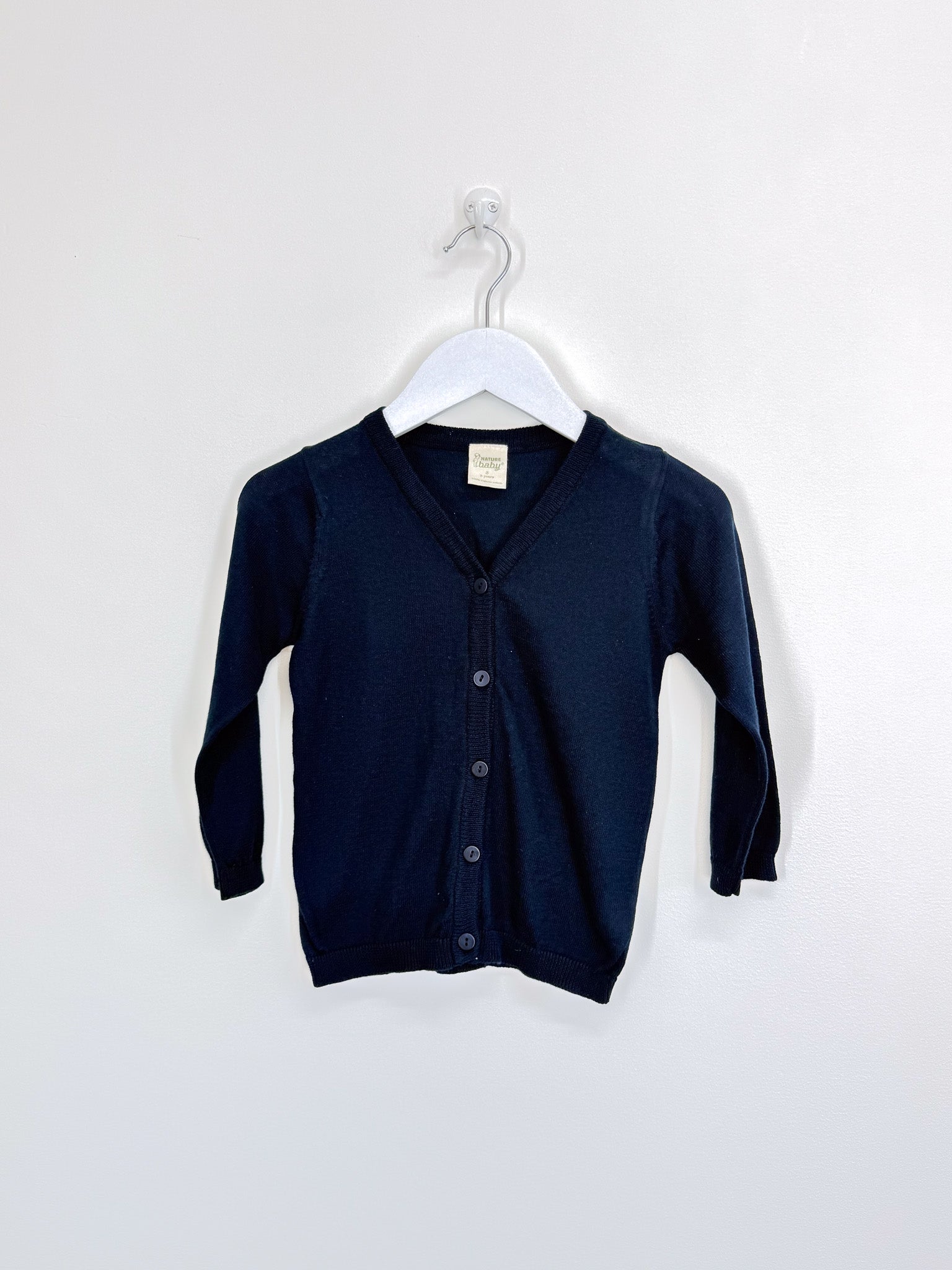 Nature Baby organic lightweight cardigan - navy (3y)