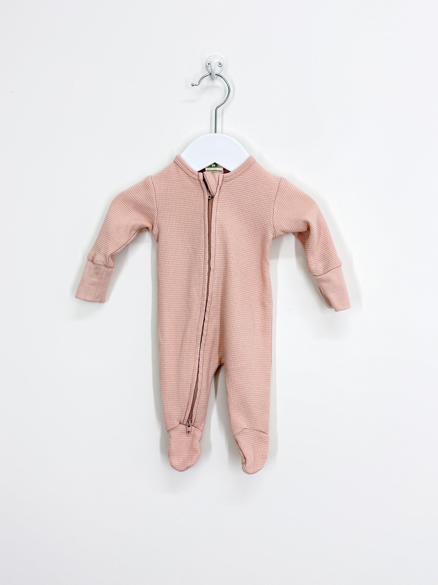 Nature Baby organic dreamlands zipsuit - waffle rose dust (newborn)
