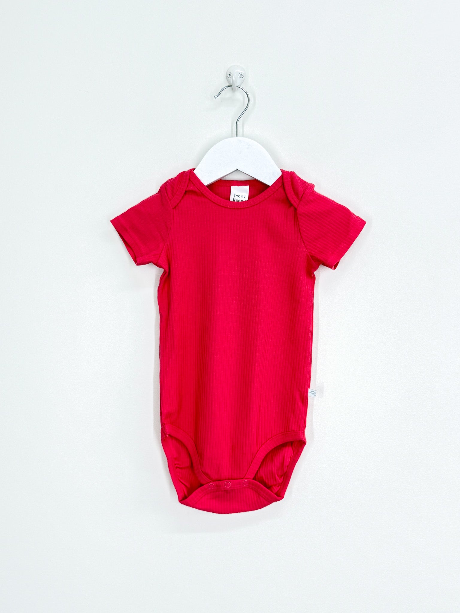 Teeny Weeny rib bodysuit - rose red (18-24m)