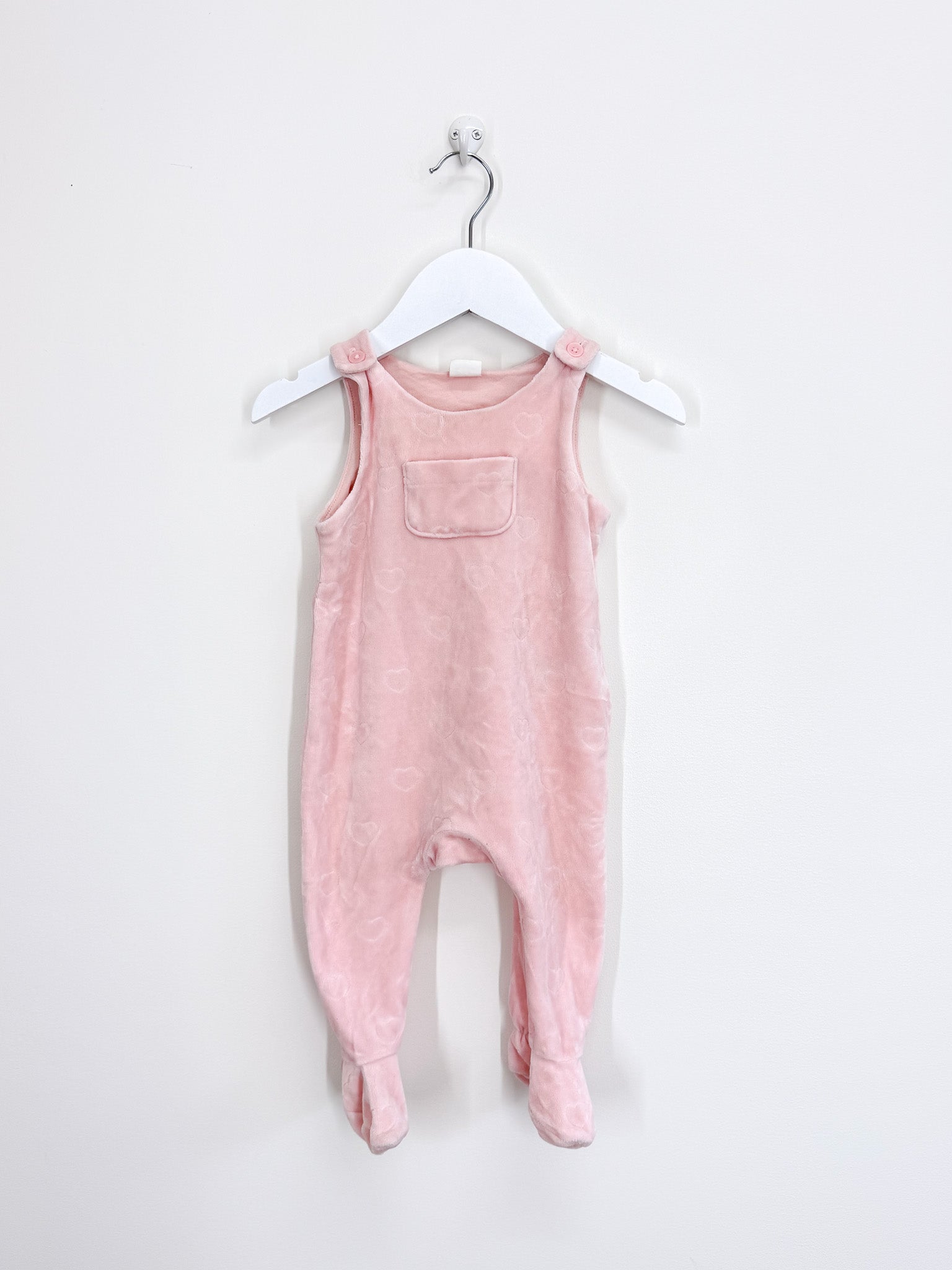 H&M sleeveless velour romper (3-6m)