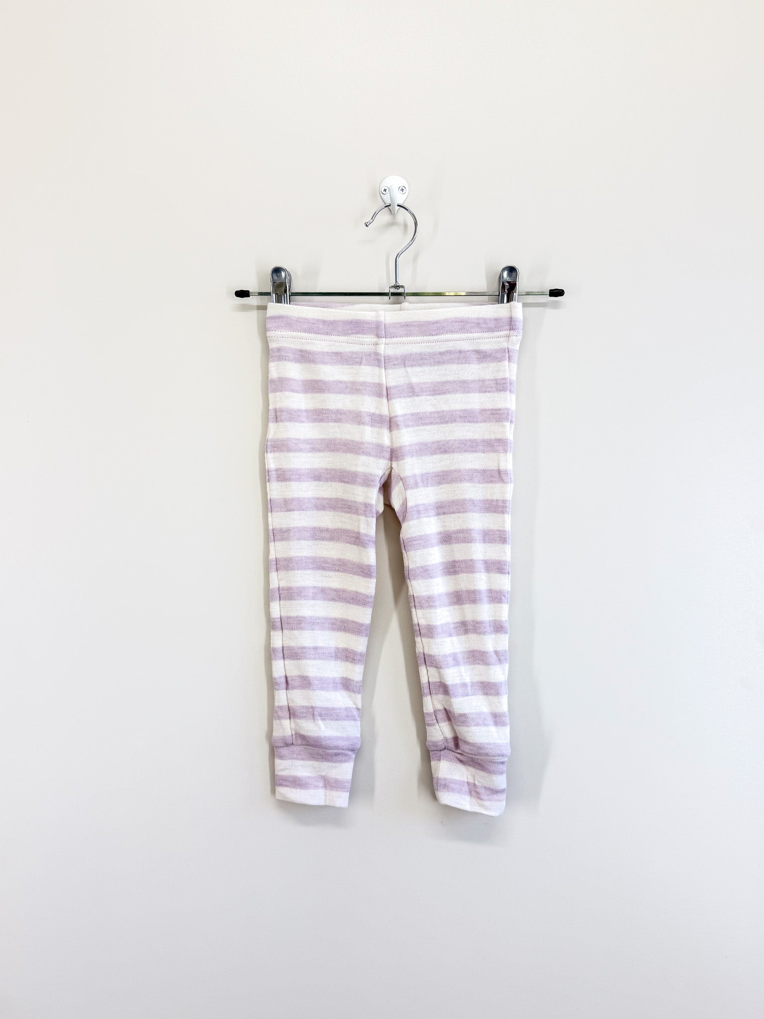 Milly & Milo merino leggings - lilac stripe (12-18m)