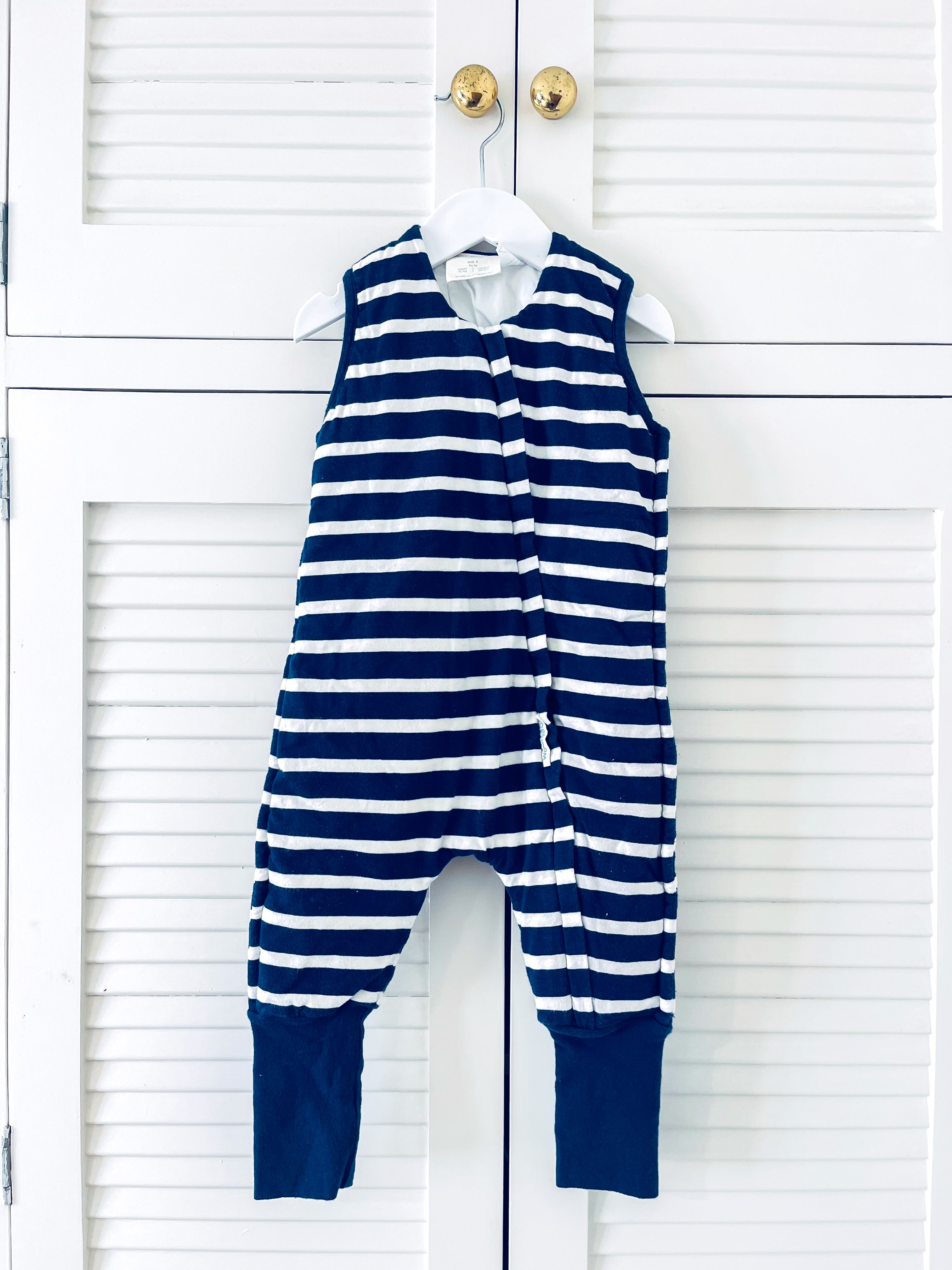 Woolbabe merino cotton duvet weight sleep suit (1y)