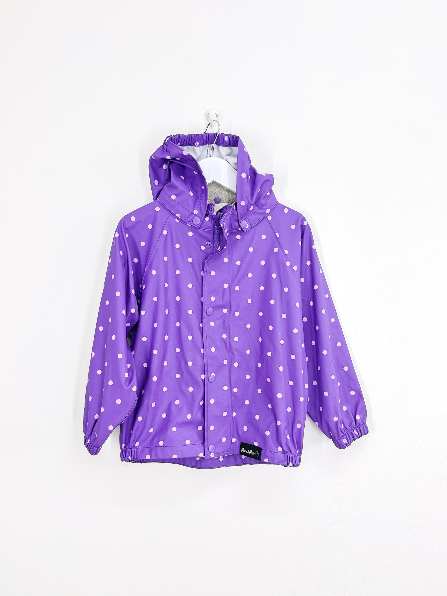 Mum 2 Mum purple spot rain jacket (5y)