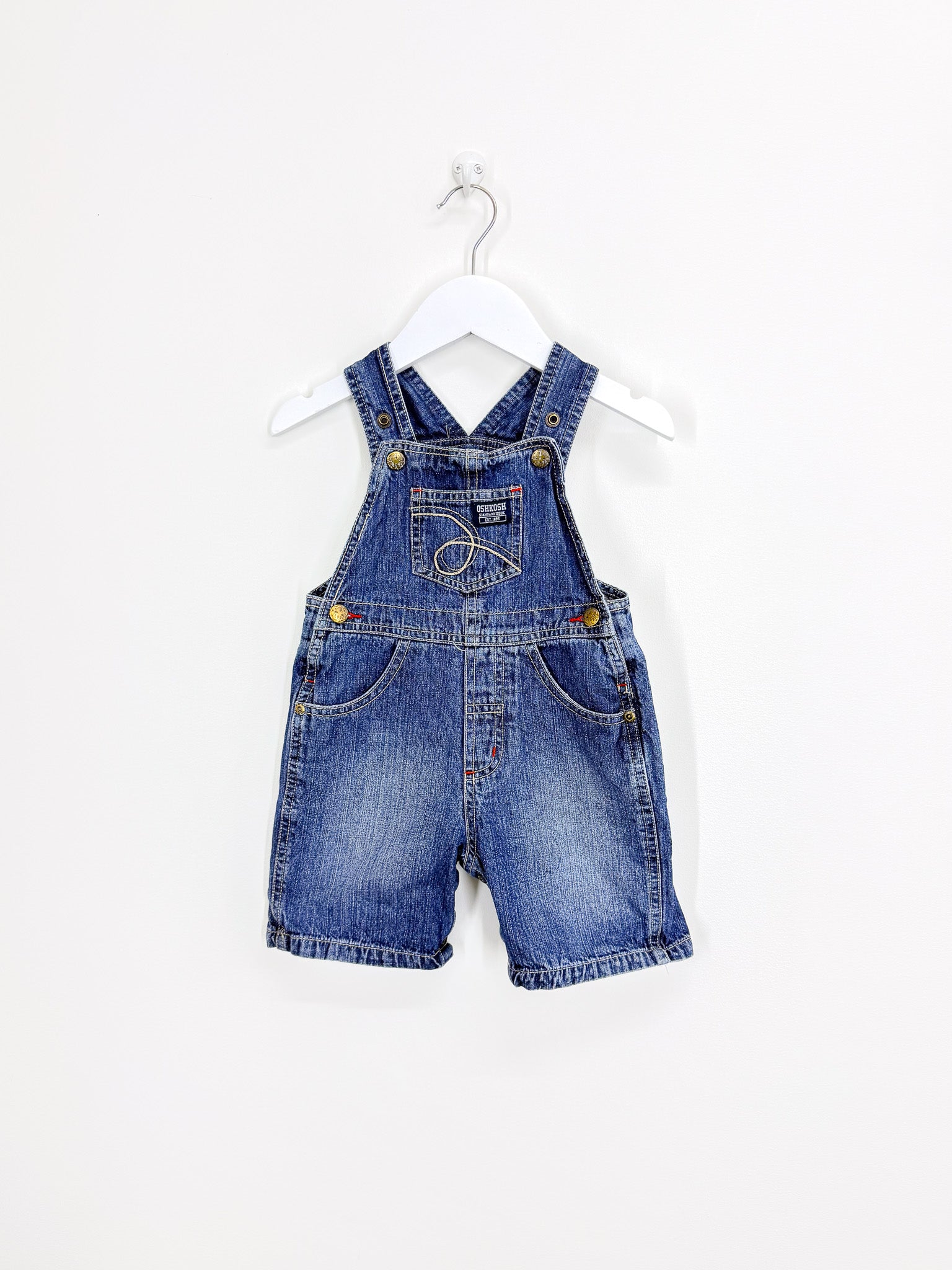 OshKosh Y2K denim shortalls (3-6m)
