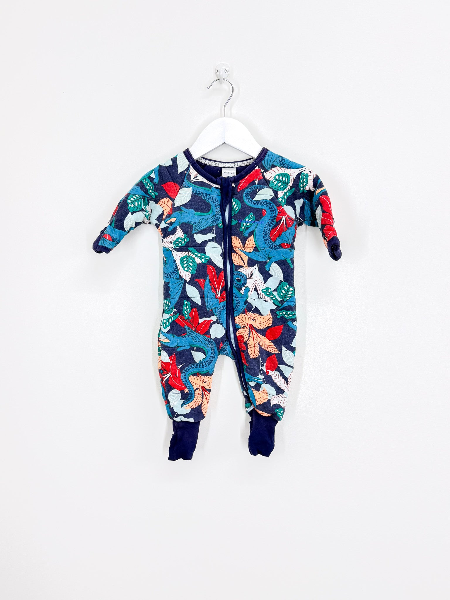 Bonds padded wondersuit - dragons (3-6m)