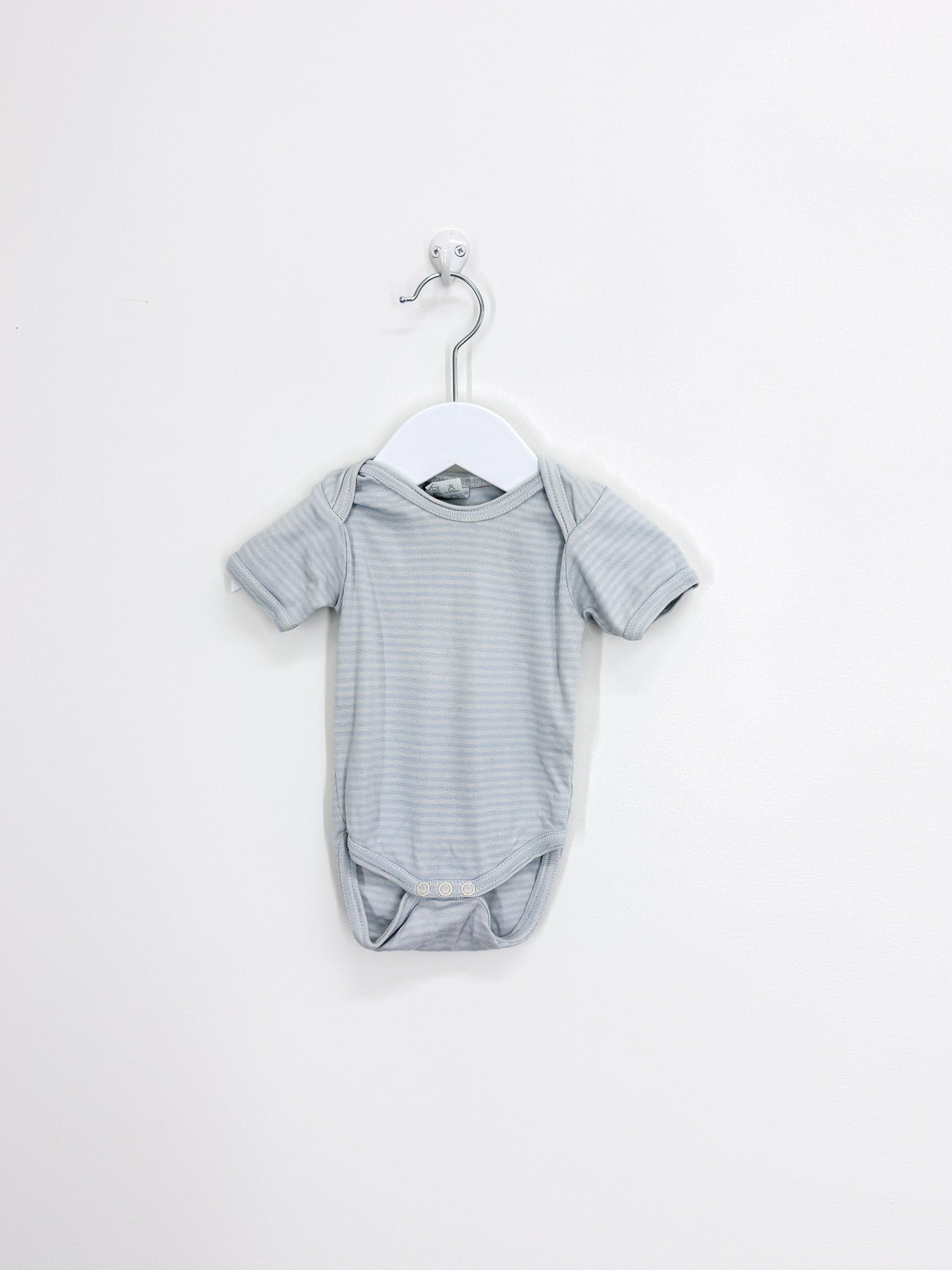 Nature Baby organic bodysuit - blue stripe (0-3m)