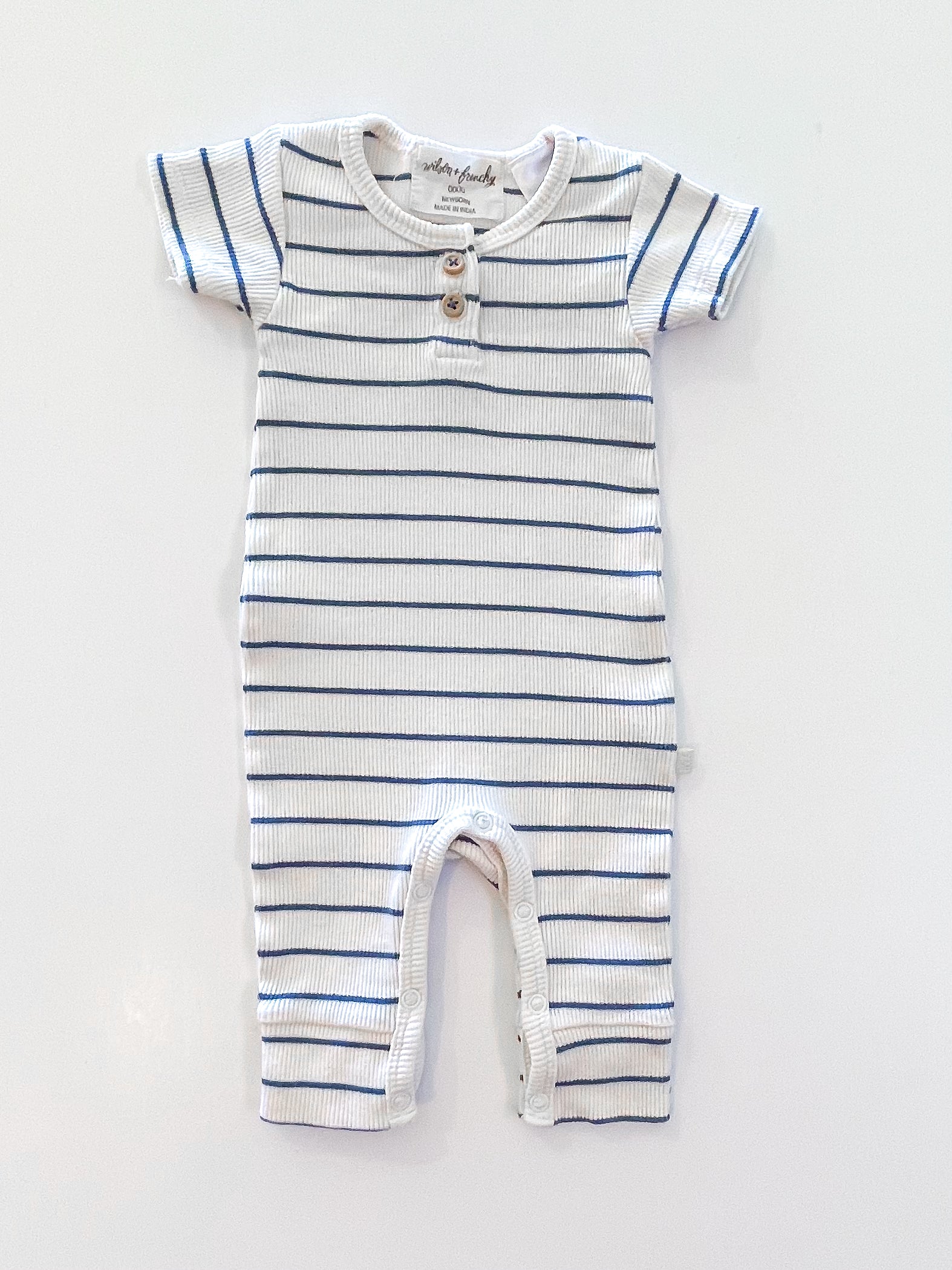 Wilson & Frenchy organic ribbed growsuit (newborn)