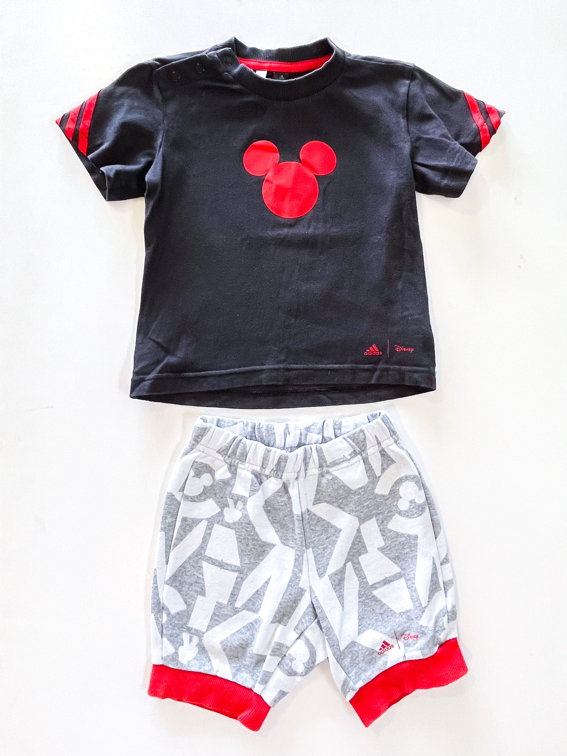 Adidas x Disney Mickey Mouse shorts & tee set (12-18m)