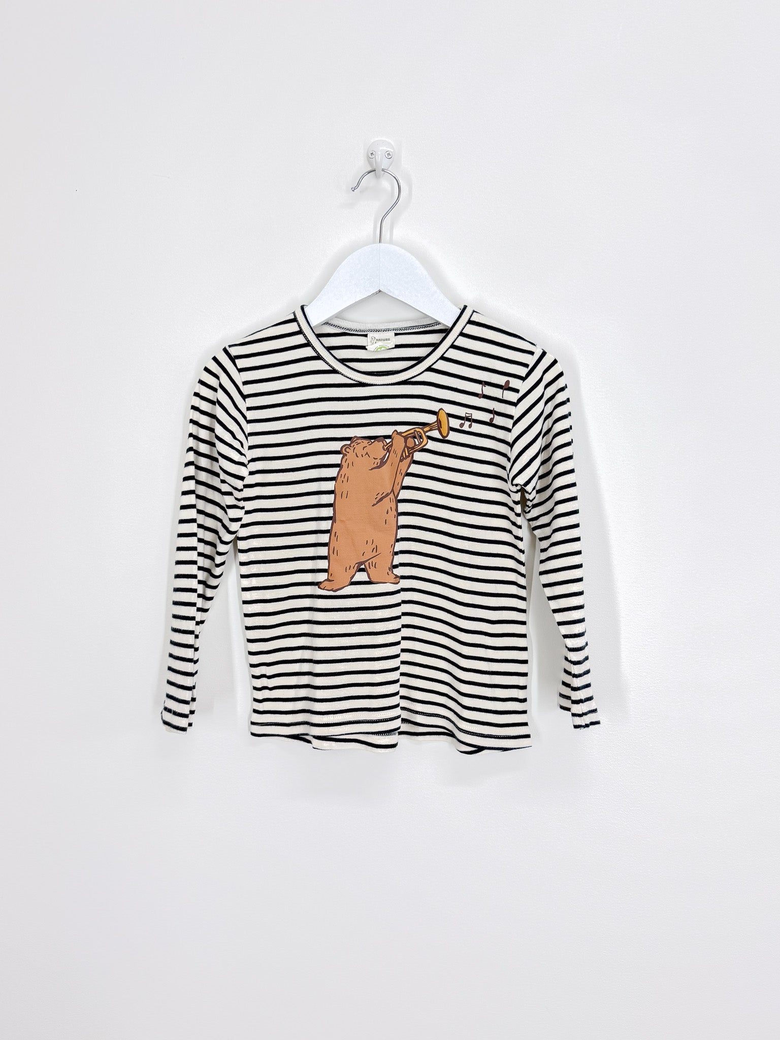 Nature Baby organic long sleeve tee - bluegrass bear (4y)