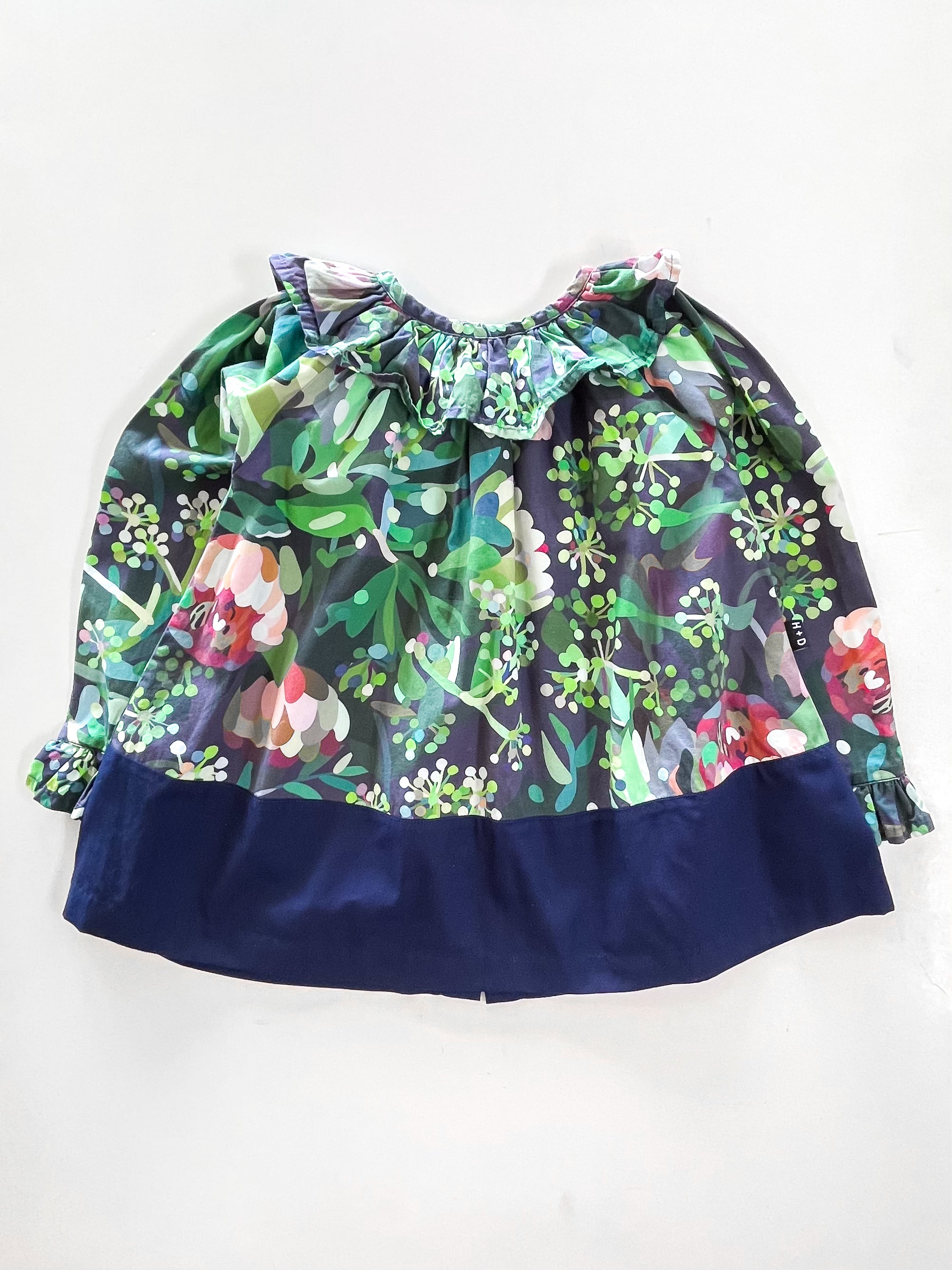Hubble + Duke organic floral smock top (4y)