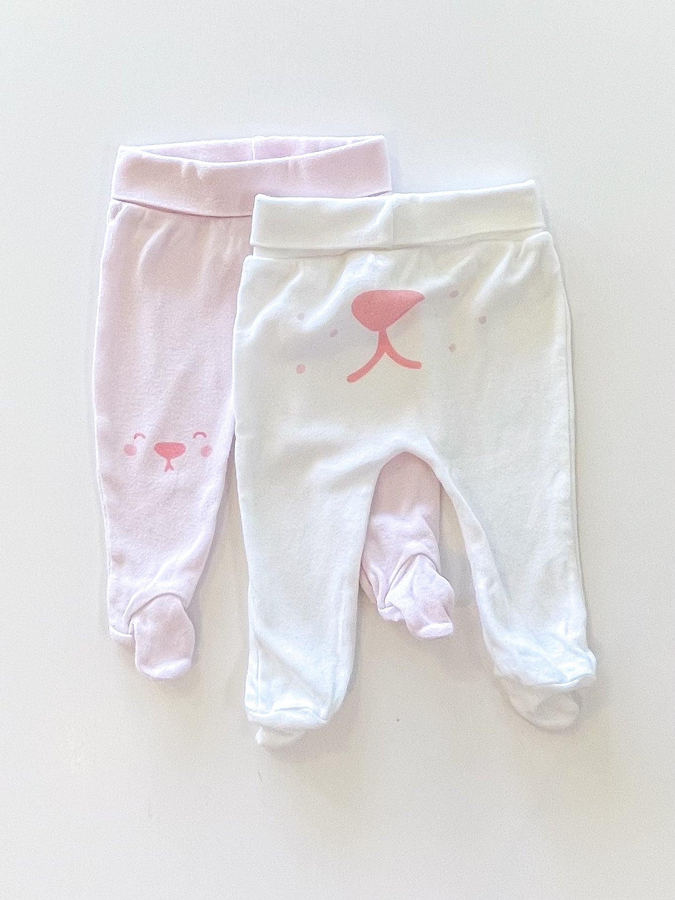 Zara bear footed leggings 2 pack bundle (0-1m)
