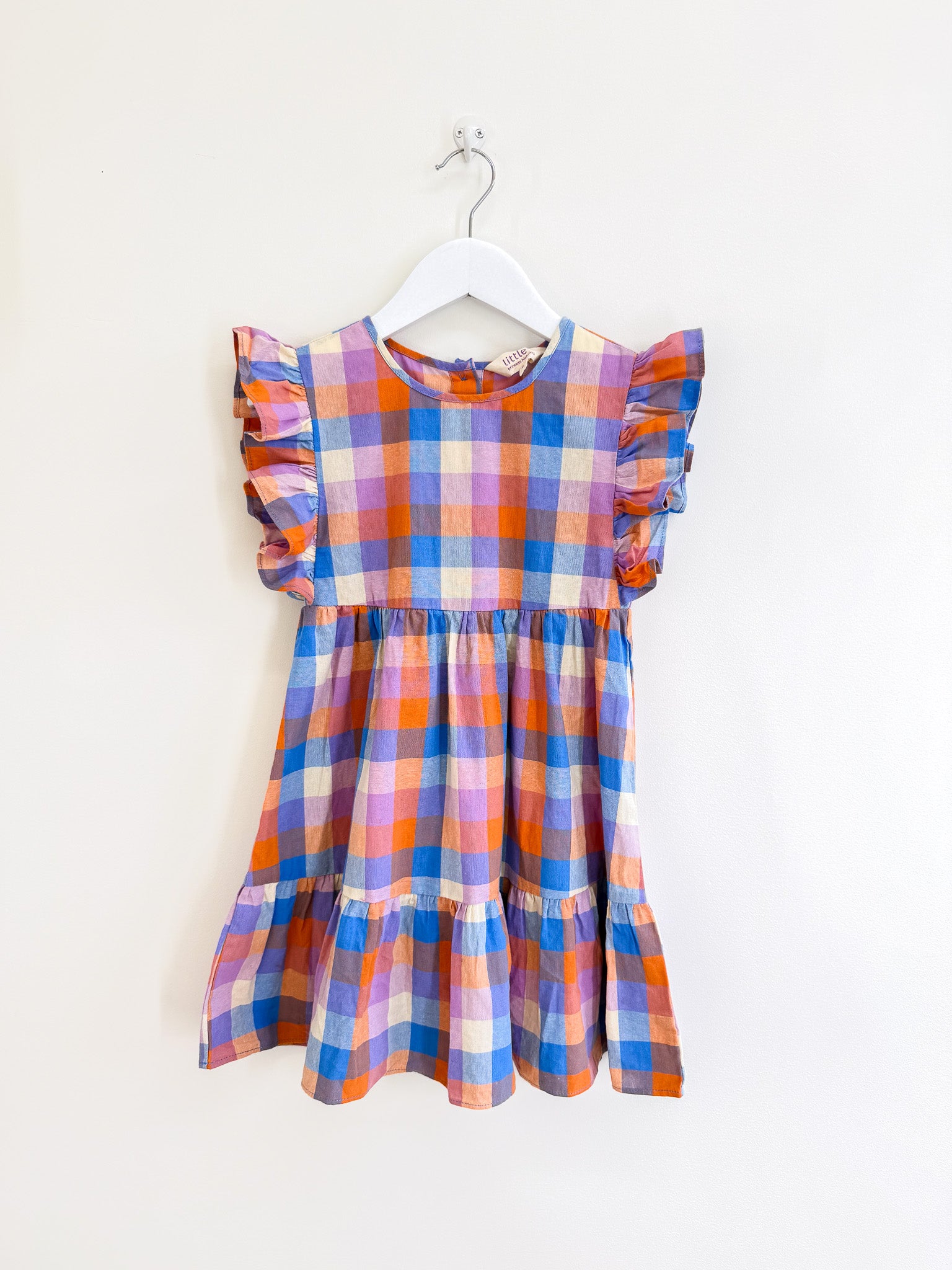 Little Princess Highway linen plaid dress (4y)