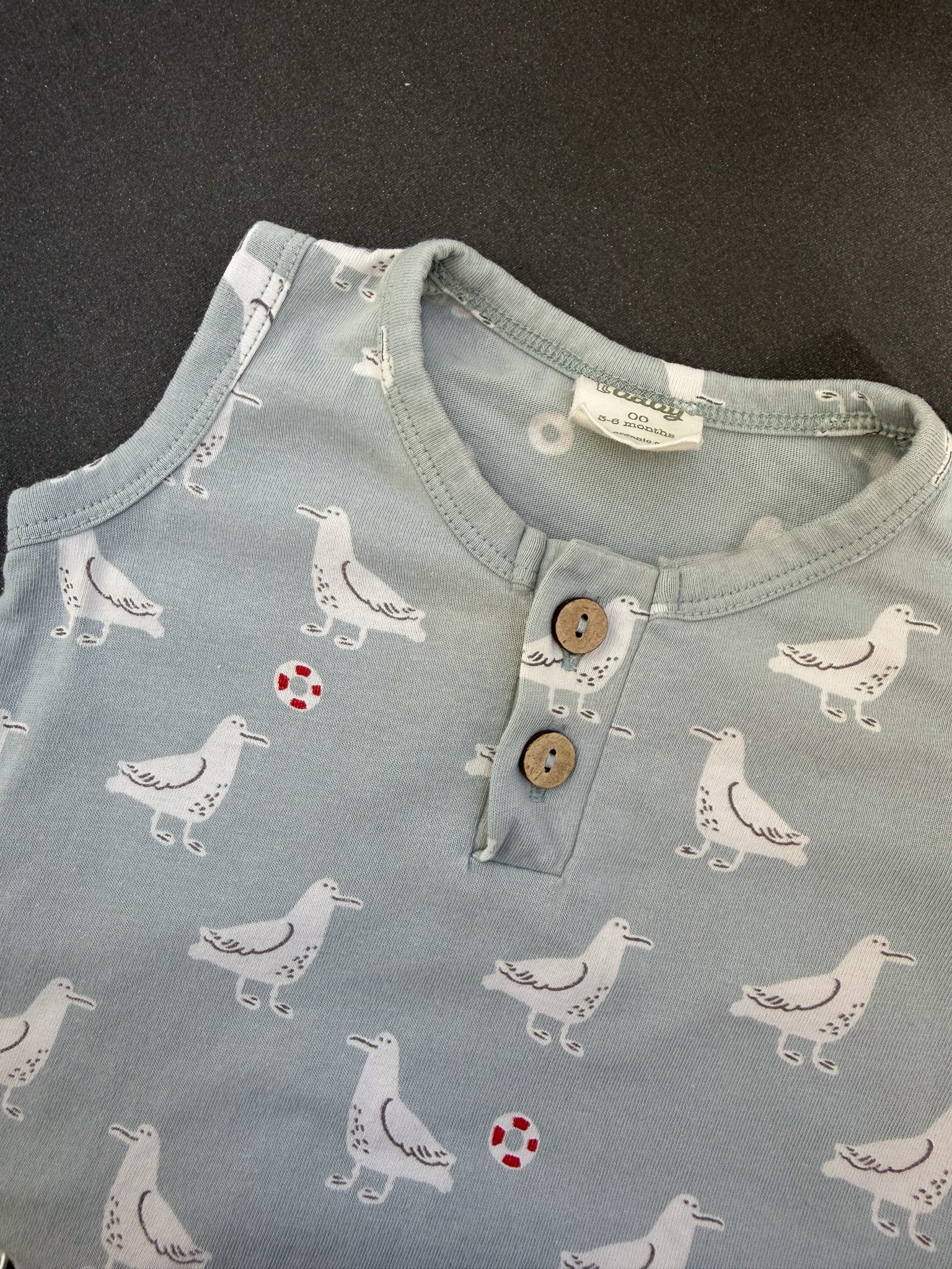 Nature Baby organic summer suit - albie (3-6m)