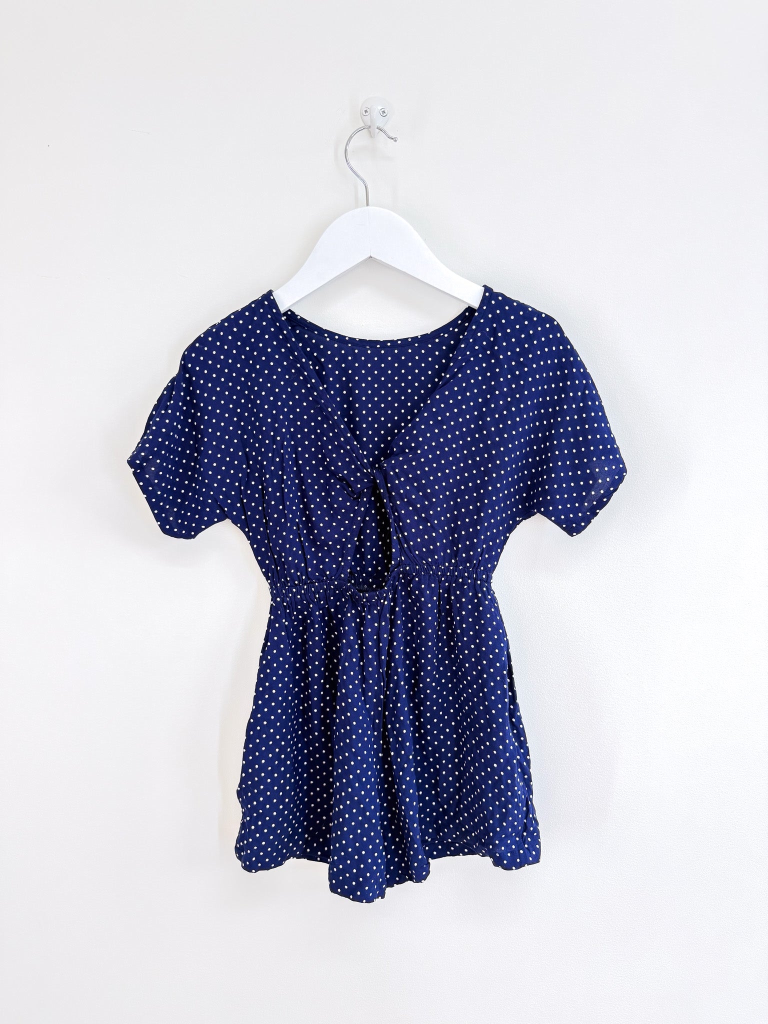 Next navy spot playsuit (5y)