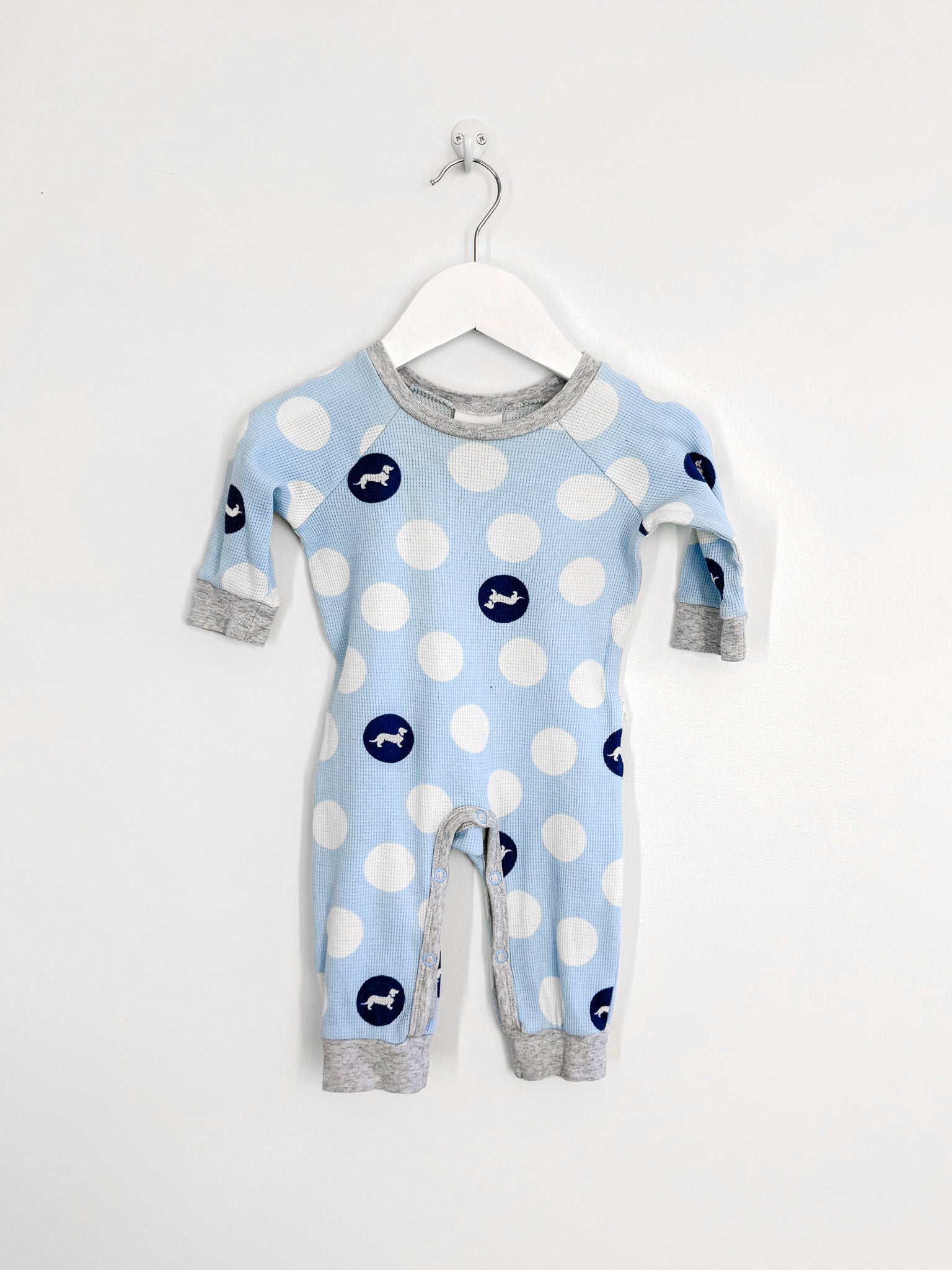 Peter Alexander waffle spot romper (3-6m)