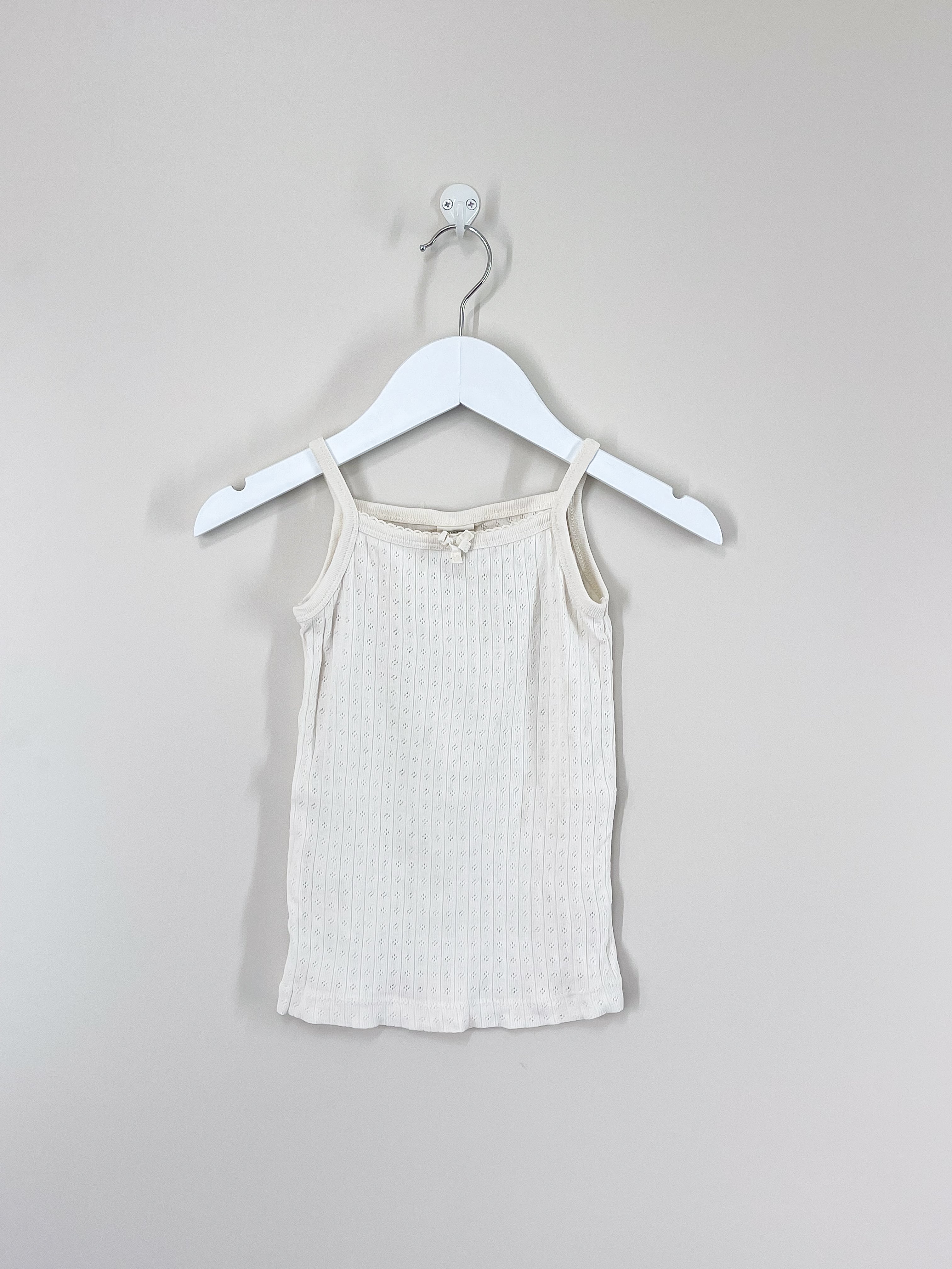 Nature Baby organic pointelle singlet top (2y)