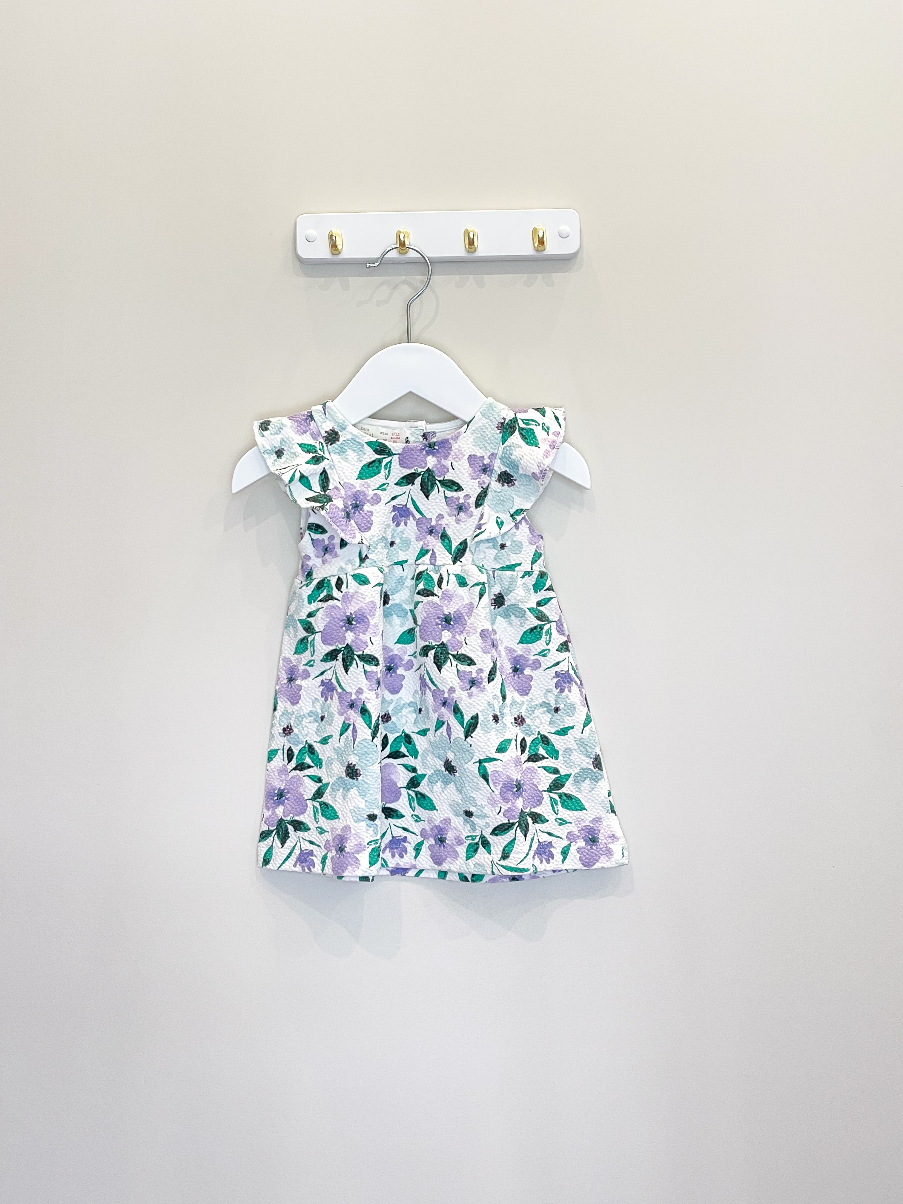 Zara floral textured dress (9-12m)