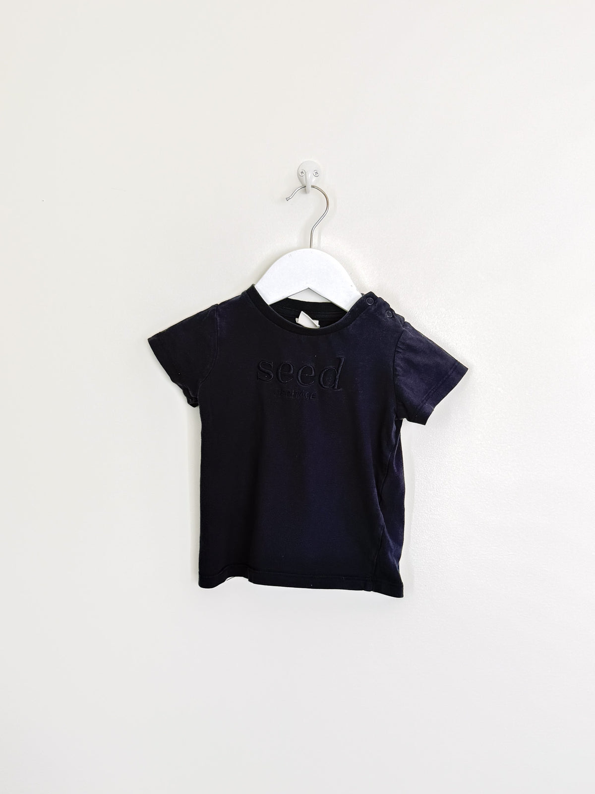 Seed Heritage core logo tee - navy (6-12m)