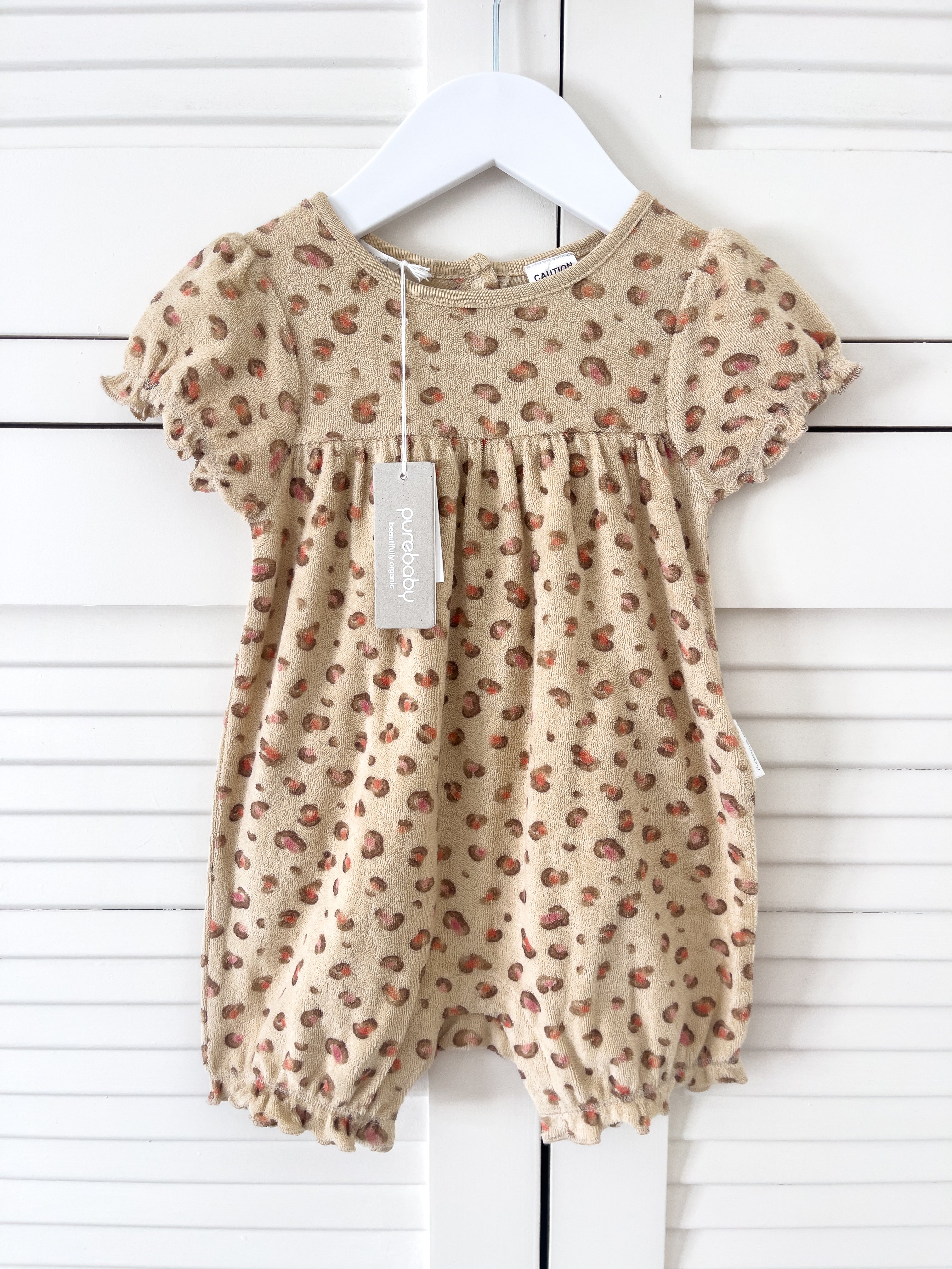 BNWT Purebaby Organic towelling growsuit (6-12m)