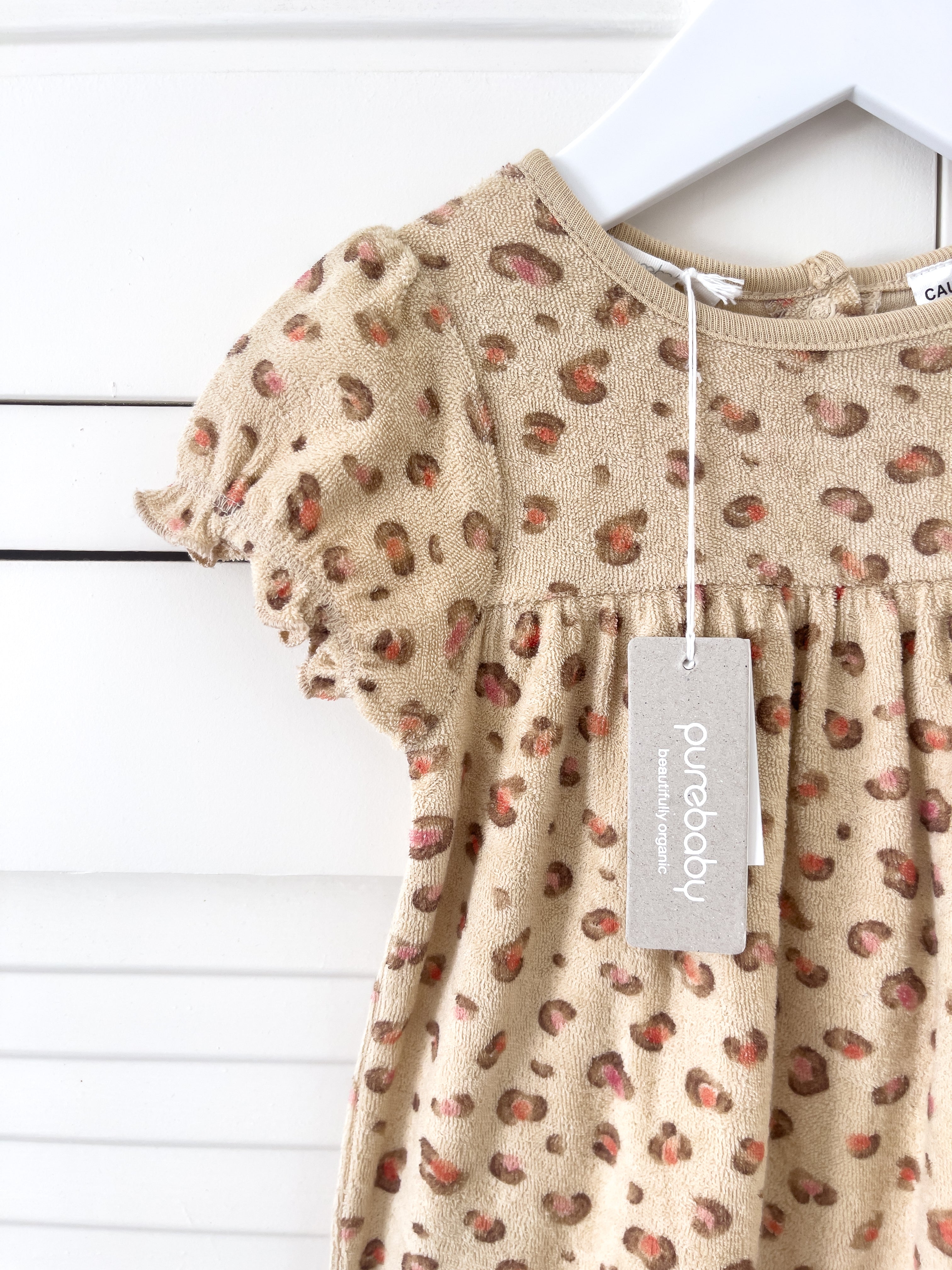 BNWT Purebaby Organic towelling growsuit (6-12m)