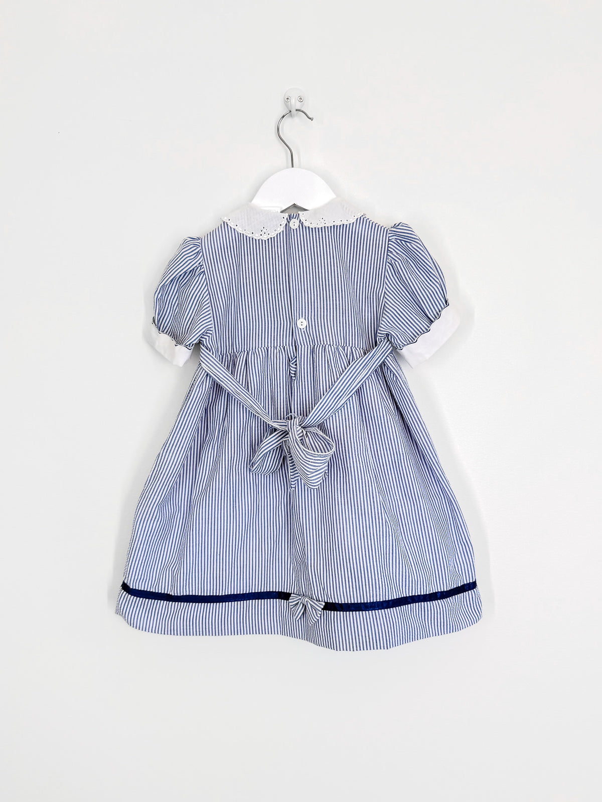Vintage Peter Rabbit smocked striped dress '90s (22m)